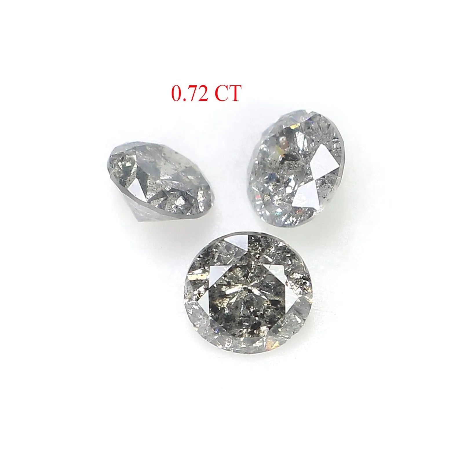 0.72 CT Natural Loose Round Shape Diamond Salt And Pepper Round Cut Diamond 3.60 MM Natural Loose Diamond Round Brilliant Cut Diamond NQ1851