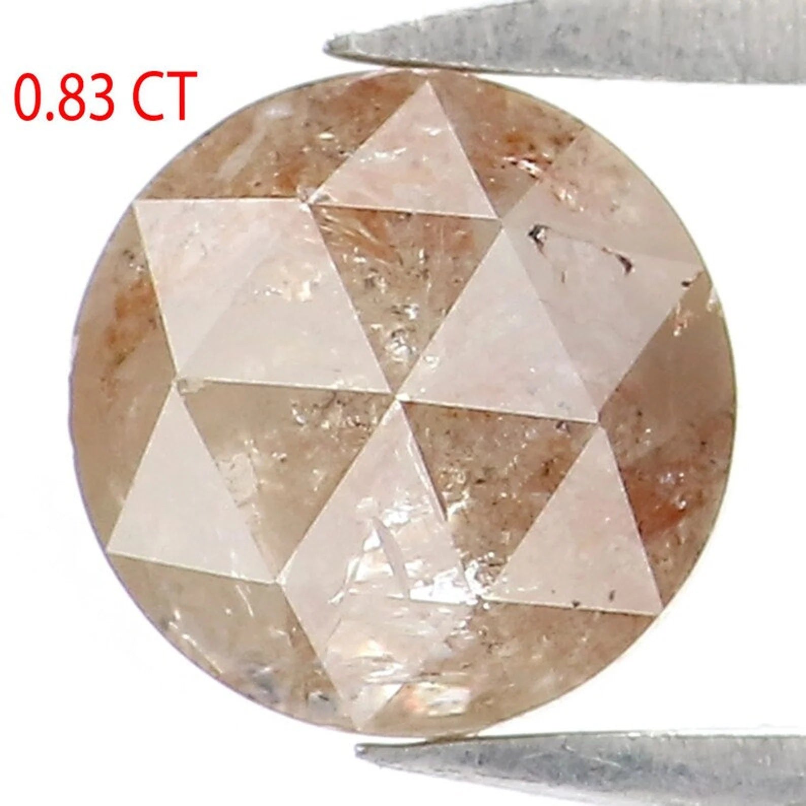0.83 CT Natural Loose Round Cut Diamond Brown Color Round Shape Diamond 5.25 MM Natural Diamond Brown Color Round Rose Cut Diamond NQ8915