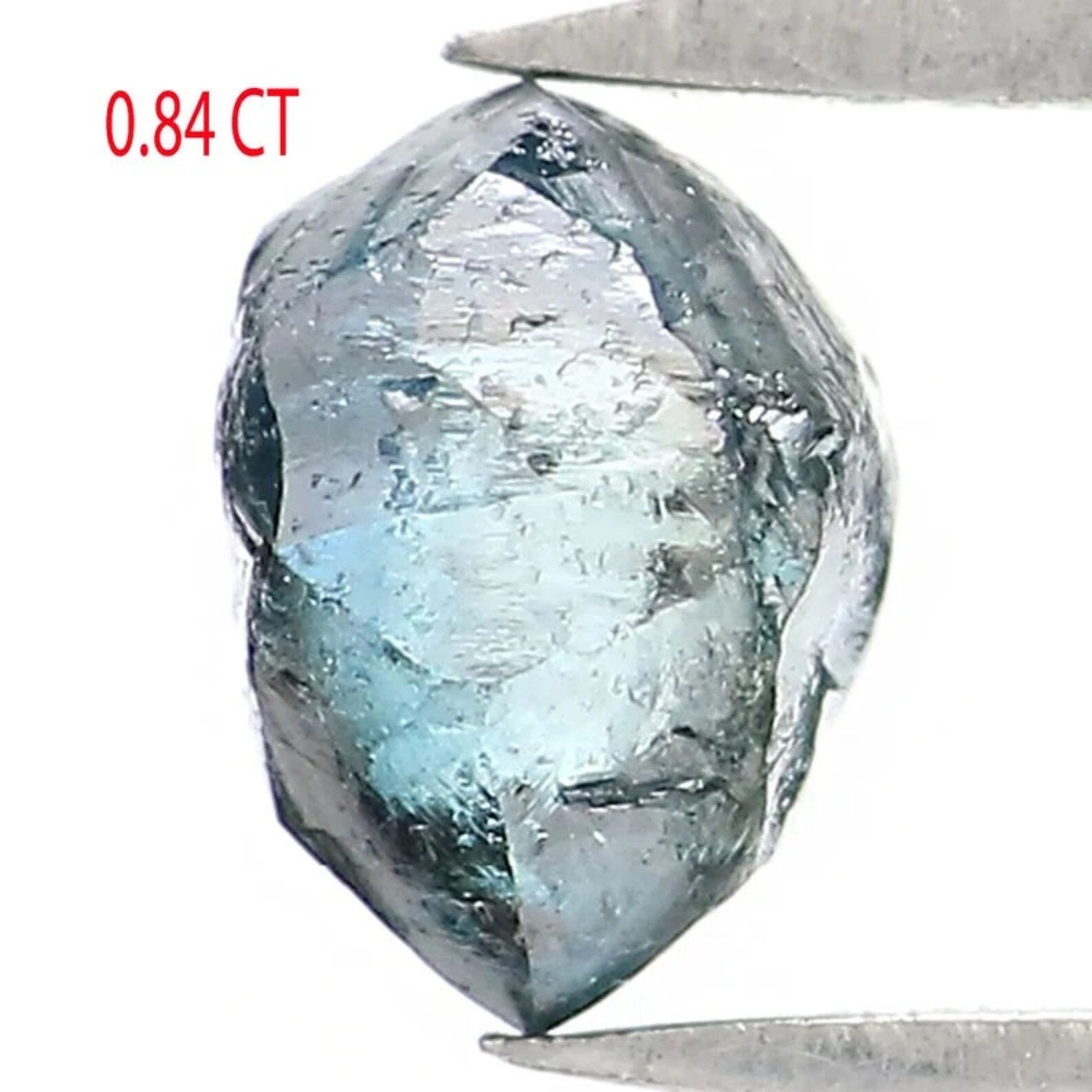 0.84 CT Natural Loose Rough Shape Diamond Blue Color Irregular Cut Diamond 5.55 MM Natural Diamond Blue Color Rough Shape Diamond NQ2037