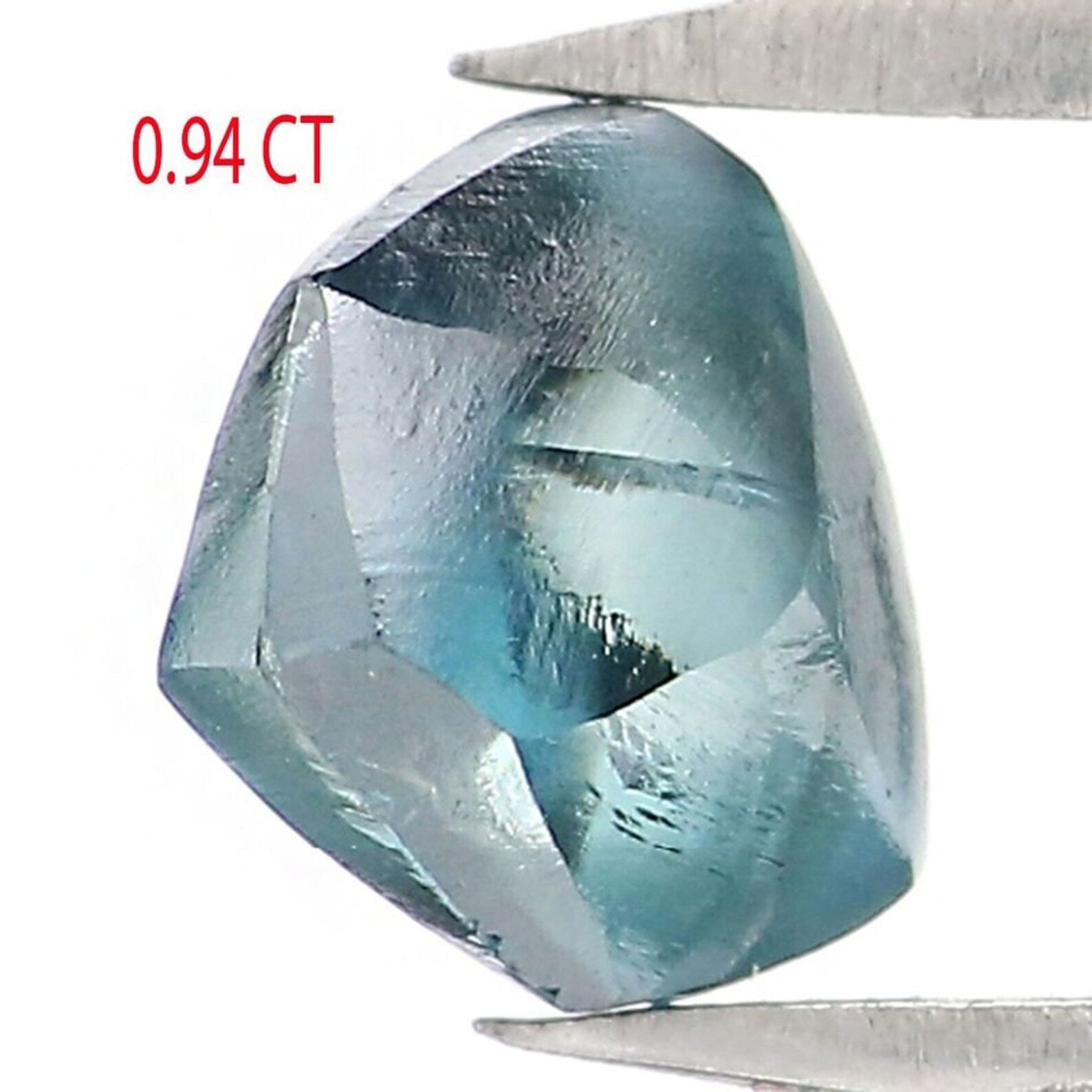 0.94 CT Natural Loose Rough Shape Diamond Blue Color Rough Cut Diamond 5.85 MM Natural Loose Diamond Blue Rough Irregular Cut Diamond NQ2043