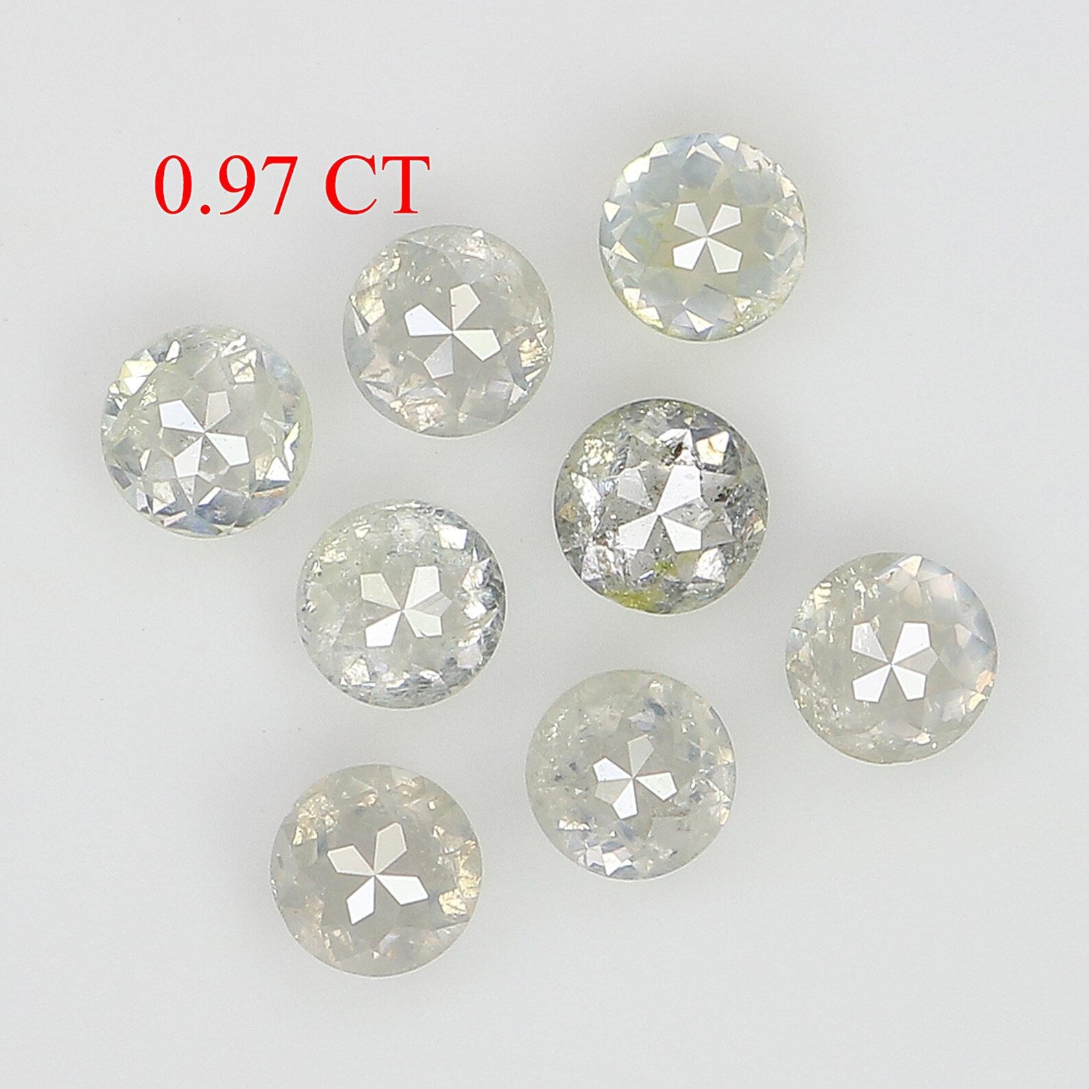0.97 CT Natural Loose Round Shape Diamond Grey Color Round Diamond 2.80 MM Natural Loose Diamond Grey Color Round Rose Cut Diamond NQ2558