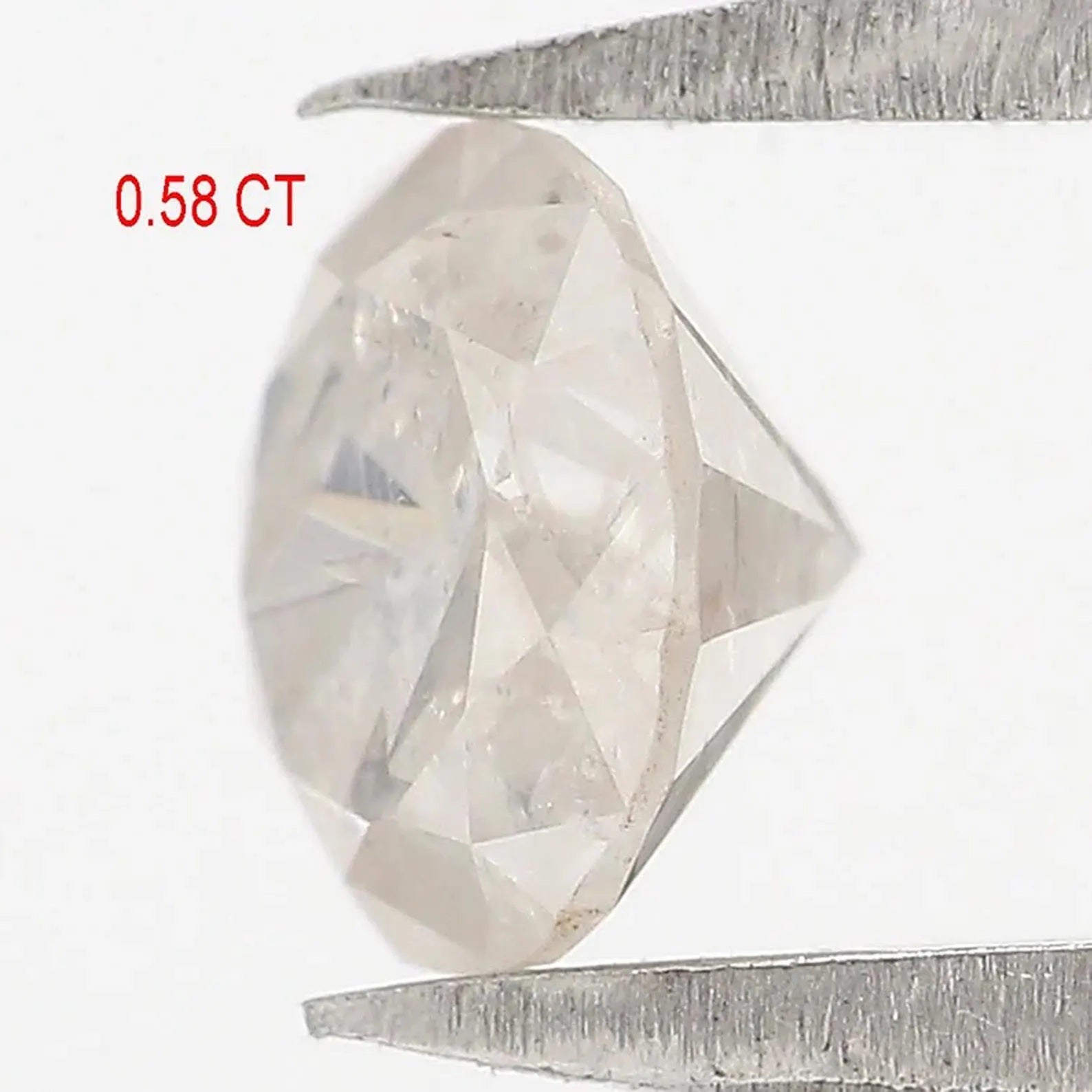 0.58 CT Natural Loose Round Shape Diamond White Milky Color Round Cut Diamond 5.20 MM Natural White Color Round Brilliant Cut Diamond NQ7356