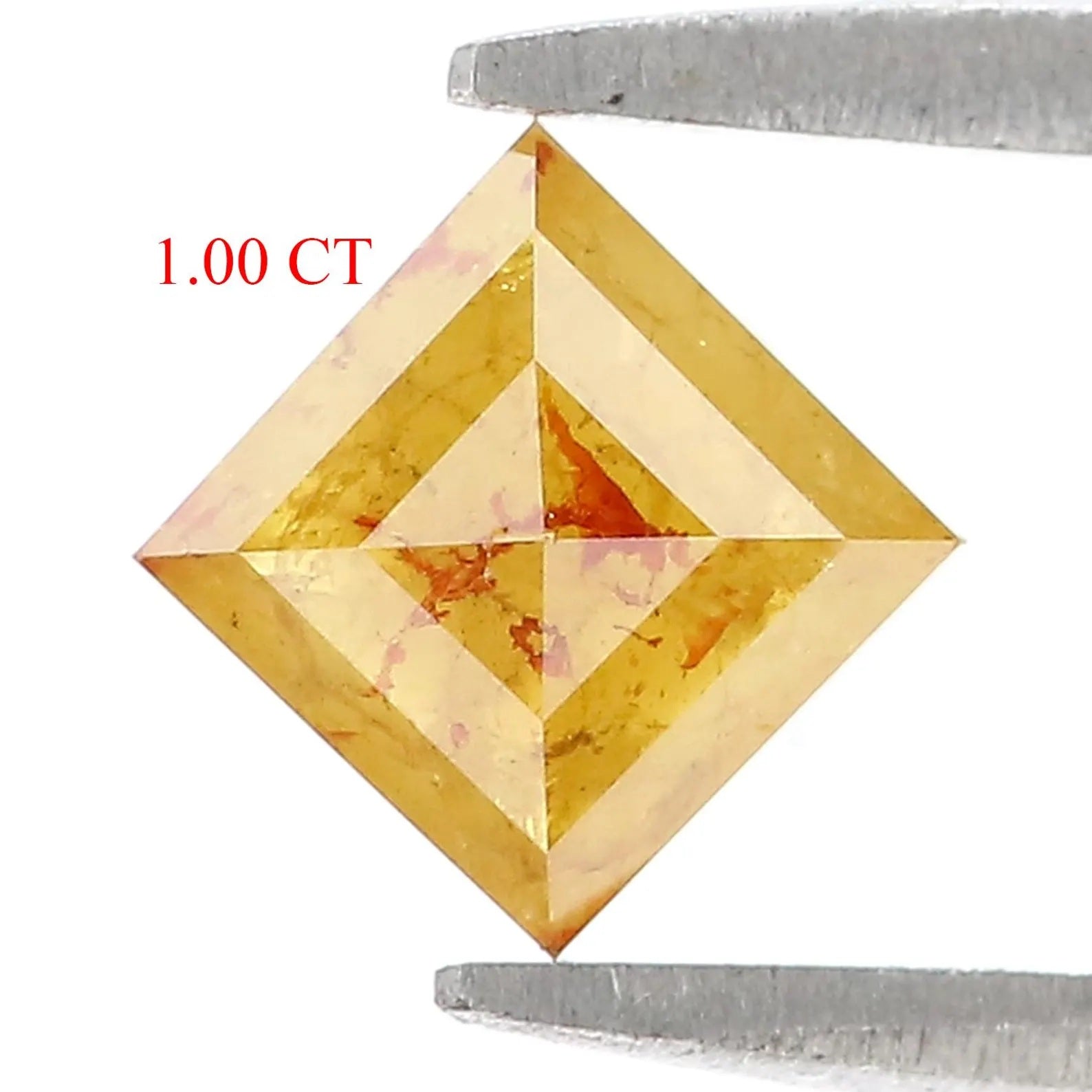 1.00 CT Natural Loose Kite Shape Diamond Yellow Color Kite Cut Diamond 7.45 MM Natural Loose Diamond Kite Shape Rose Cut Diamond QN634