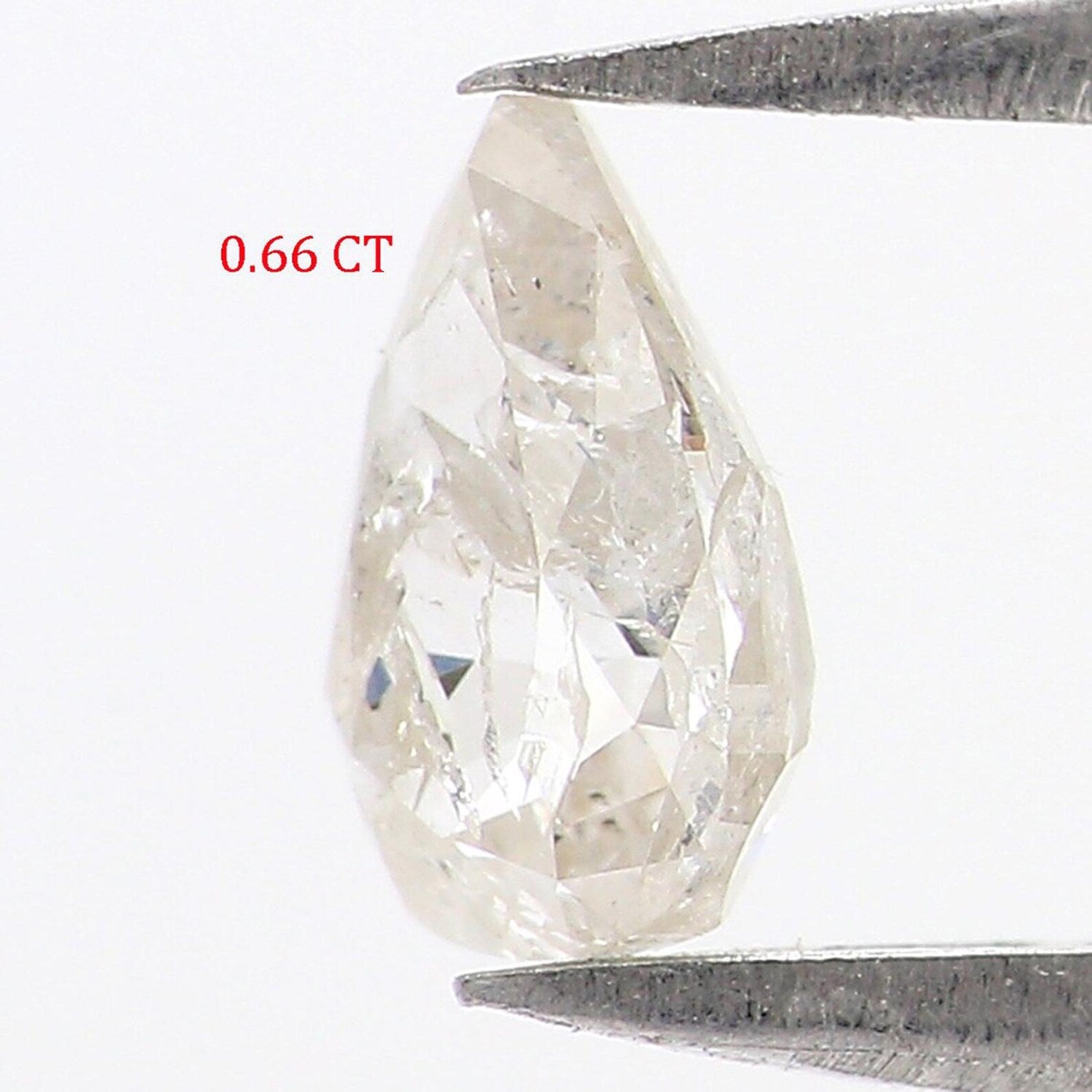 0.66 CT Natural Loose Pear Shape Diamond Yellow Color Pear Cut Diamond 6.60 MM Natural Grey Color Diamond Pear Brilliant Cut Diamond NQ7419