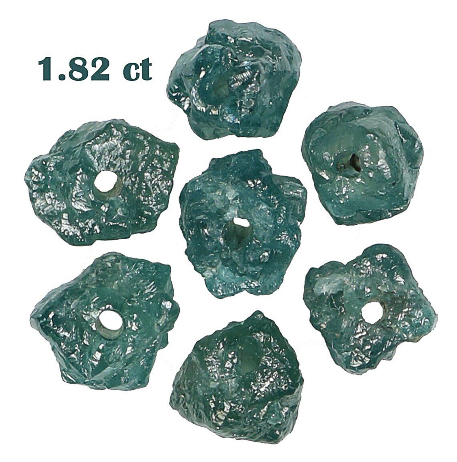 1.82 CT Natural Loose Rough Shape Diamond Blue Color Drilling Bead Cut Diamond 3.00 MM Natural Blue Color Rough Irregular Cut Diamond NQ7616