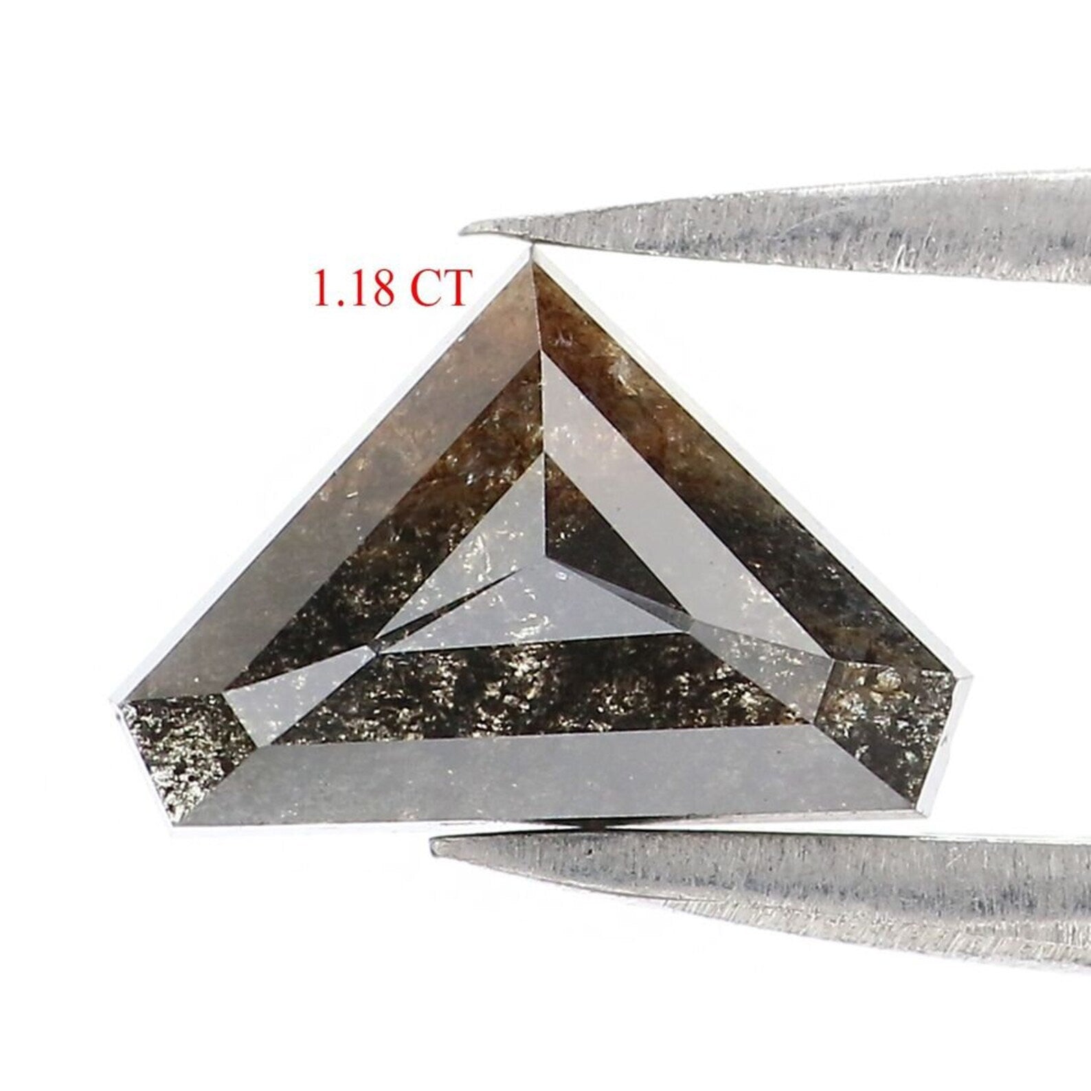 1.18 CT Natural Loose Shield Diamond Brown Color Diamond 6.25 MM Natural Loose Diamond Shield Rose Cut Diamond Shield Shape Diamond QN9124