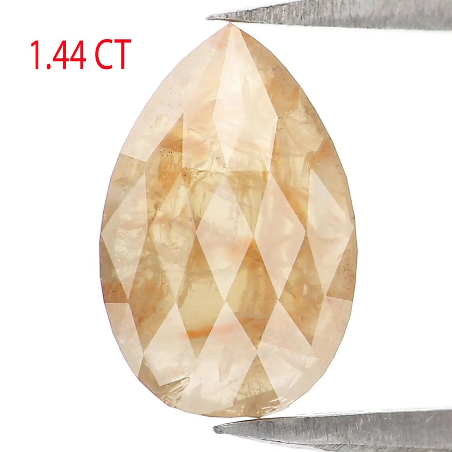 1.44 CT Natural Loose Pear Shape Diamond Brown Color Pear Diamond 10.00 MM Natural Loose Diamond Brown Color Pear Rose Cut Diamond NQ9135