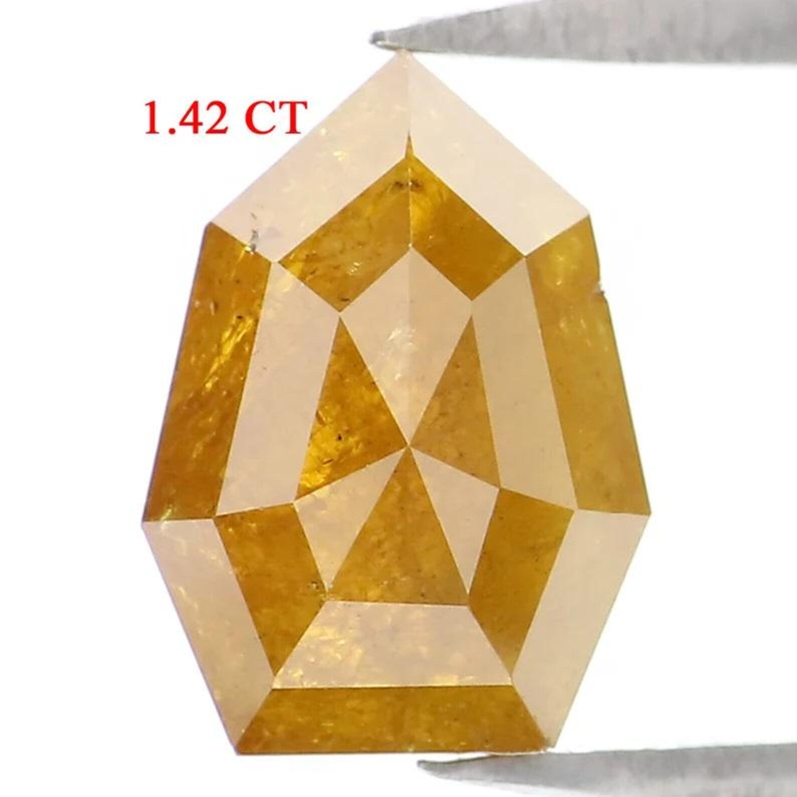 1.42 CT Natural Loose Bullet Shape Diamond Brown Color Bullet Cut Diamond 8.30 MM Natural Loose Yellow Color Bullet Rose Cut Diamond NQ8799