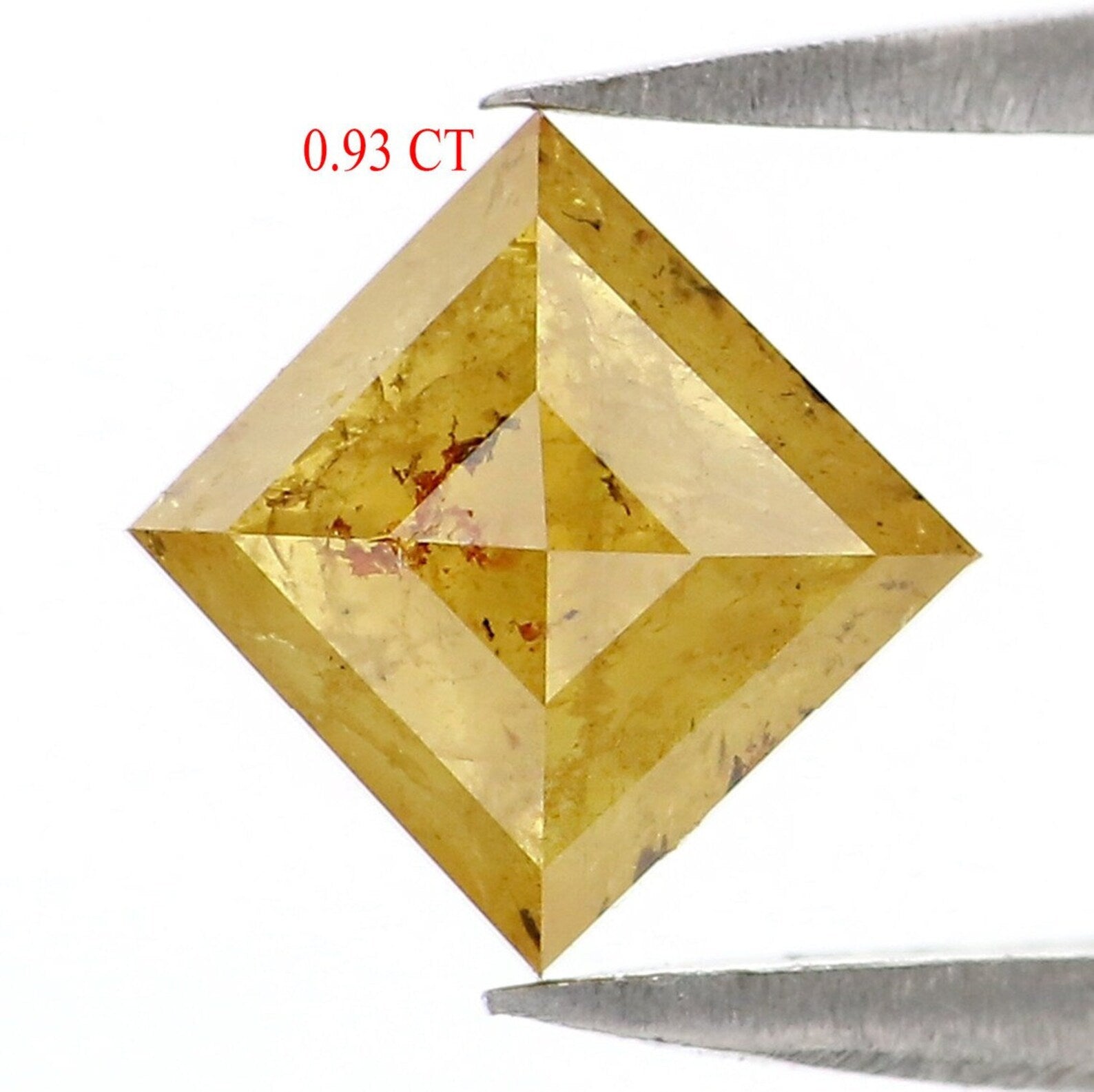 0.93 CT Natural Loose Kite Shape Diamond Yellow Color Kite Cut Diamond 7.55 MM Natural Loose Diamond Kite Shape Rose Cut Diamond QN635