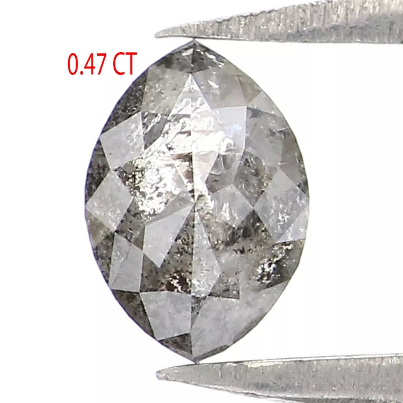 0.47 CT Natural Loose Marquise Cut Diamond Salt And Pepper Diamond 5.45 MM Natural Loose Diamond Black Grey Marquise Rose Cut Diamond NQ9981