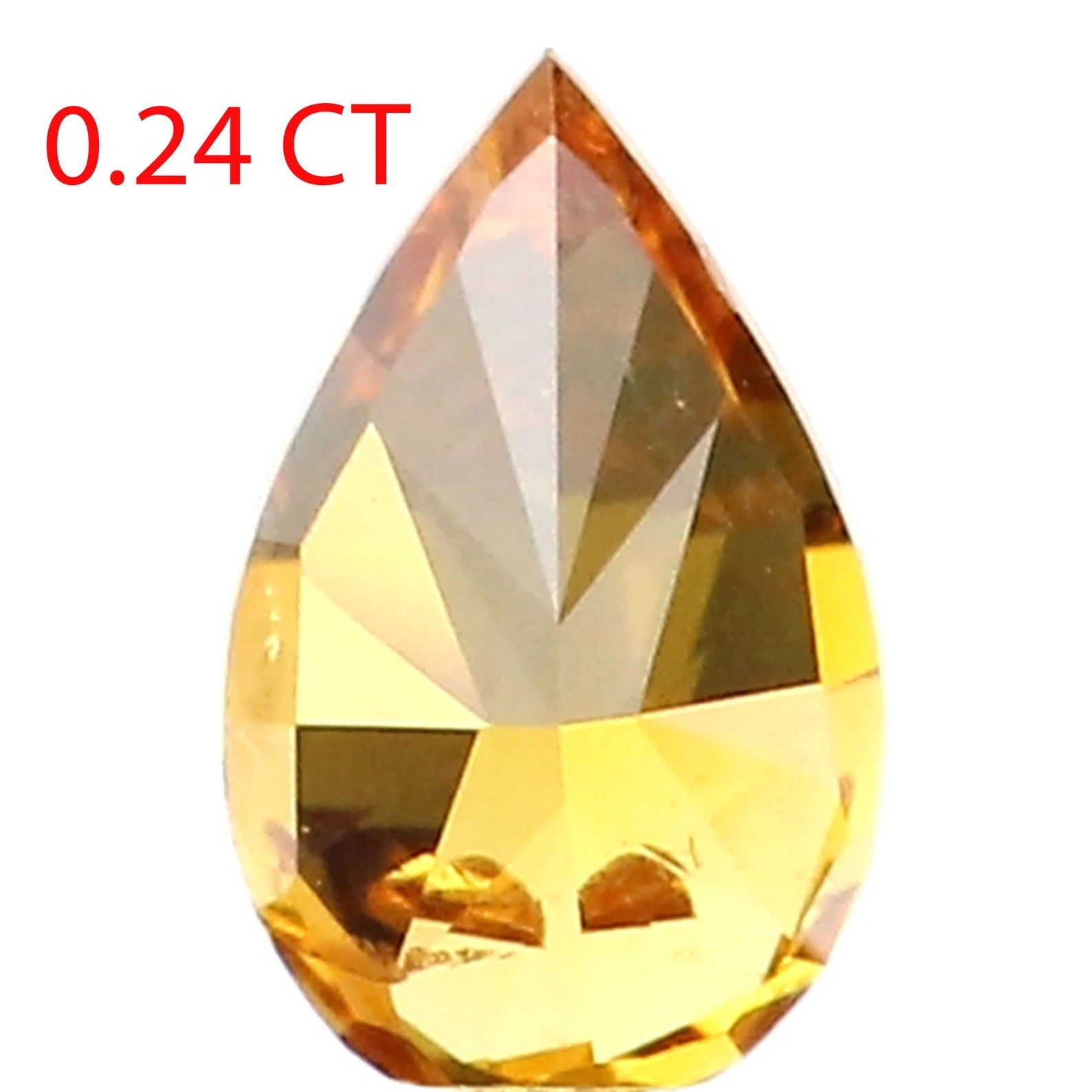 0.24 Ct Natural Loose Pear Diamond Yellowish Brown Color Pear Shape Diamond 4.95 MM Natural Loose Diamond Pear Brilliant Cut Diamond N9830
