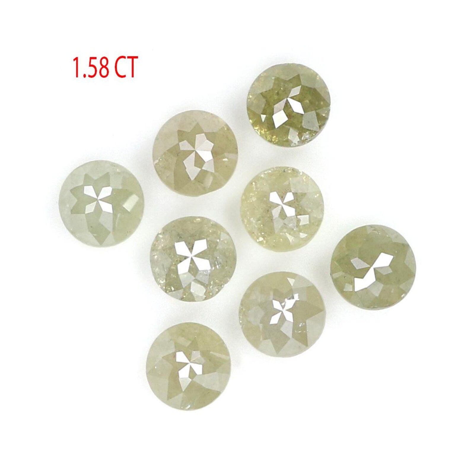 1.58 CT Natural Loose Round Shape Diamond Grey Color Round Diamond 3.20 MM Natural Loose Diamond Grey Color Round Rose Cut Diamond NQ7774