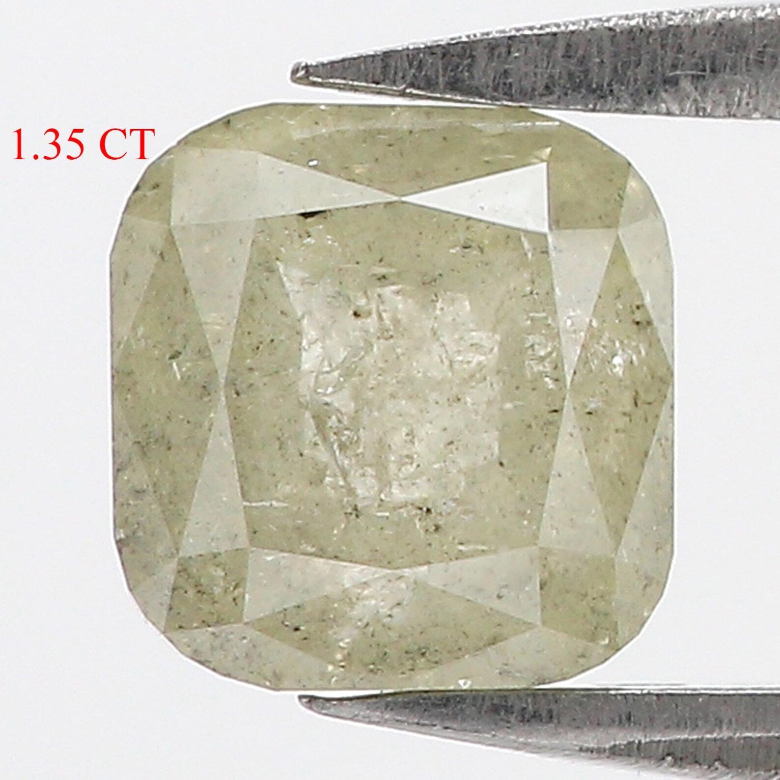 1.35 CT Natural Loose Cushion Diamond Yellow Color Cushion Diamond 6.20 MM Natural Loose Diamond Grey Color Cushion Rose Cut Diamond NQ7868