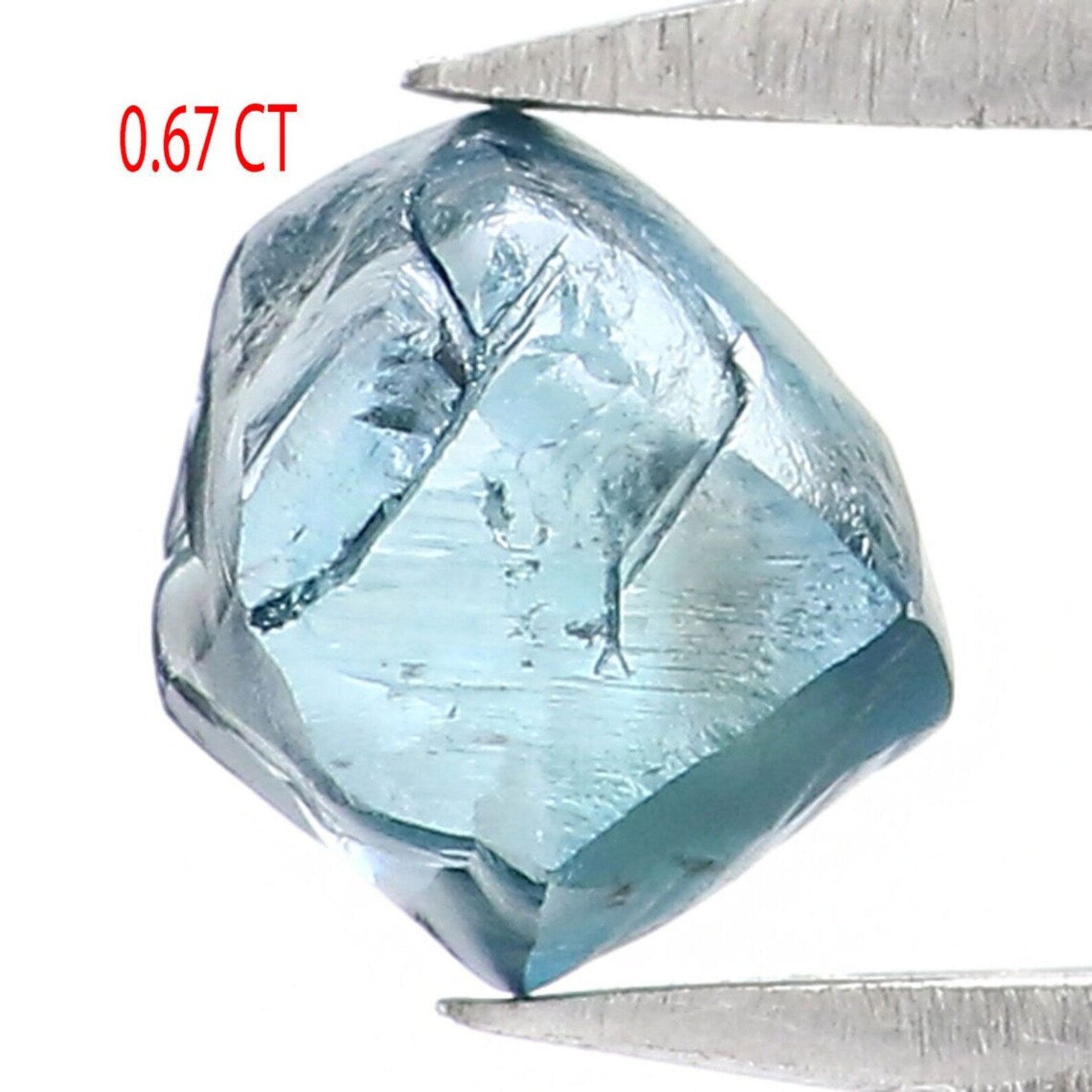 0.67 CT Natural Loose Rough Diamond Blue Color Rough Cut Diamond 4.65 MM Natural Diamond Blue Color Irregular Cut Rough Shape Diamond NQ1994