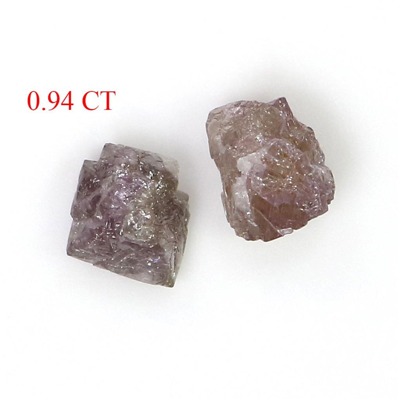 0.94 CT Natural Loose Rough Shape Diamond Pink Color Irregular Diamond 5.35 MM Natural Loose Diamond Pink Color Rough Cut Diamond NQ2527