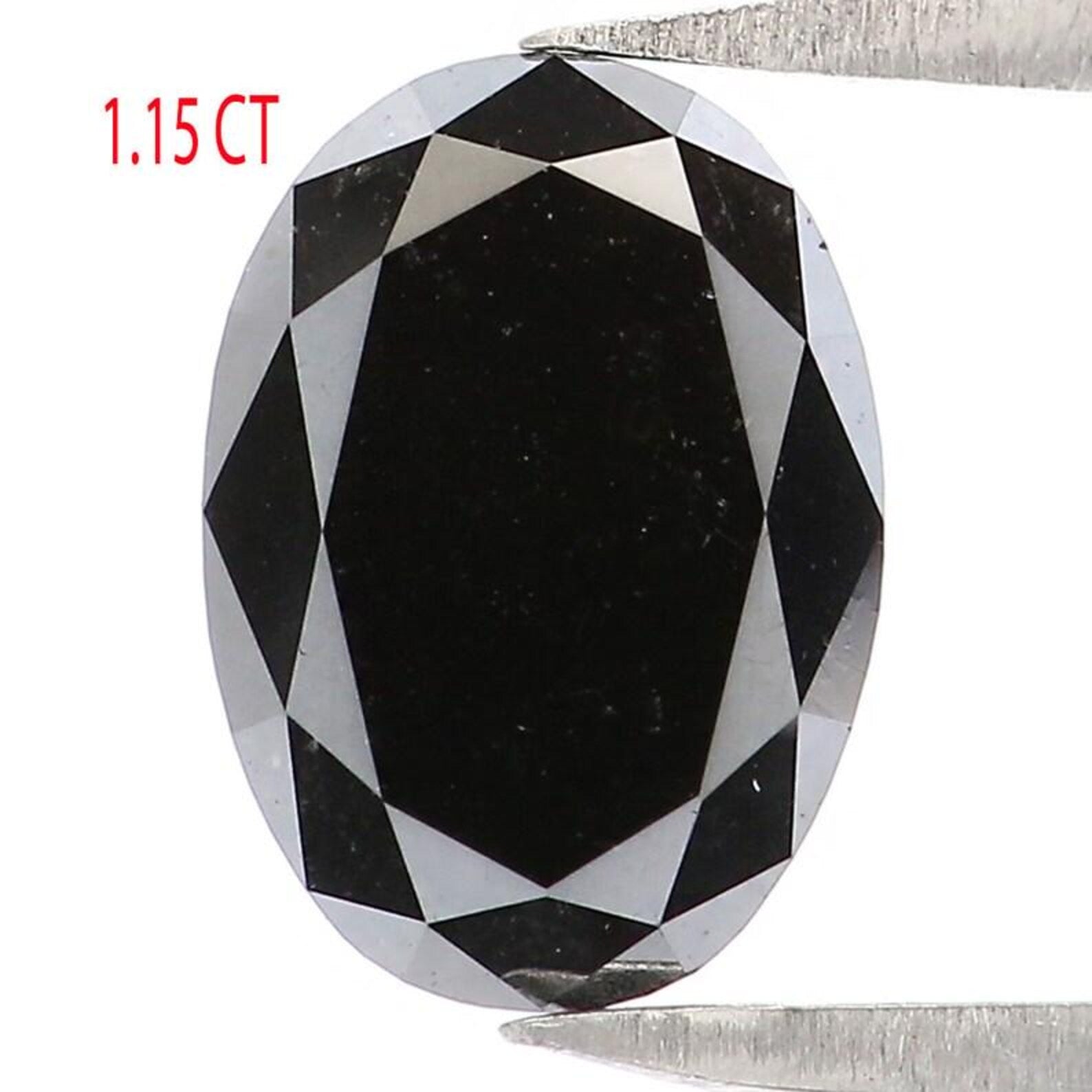 1.15 CT Natural Loose Oval Shape Diamond Black Color Oval Cut Diamond 8.00 MM Natural Loose Diamond Black Color Oval Rose Cut Diamond QN1980