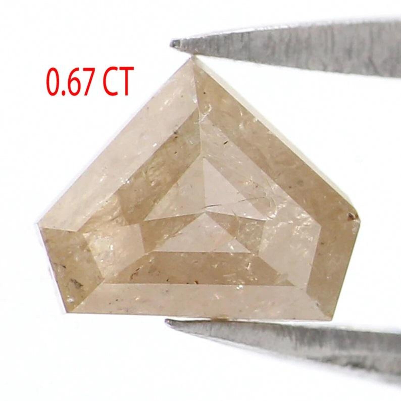 0.67 CT Natural Loose Shield Shape Diamond Grey Color Shield Cut Diamond 5.20 MM Natural Loose Grey Color Shield Rose Cut Diamond NQ8166