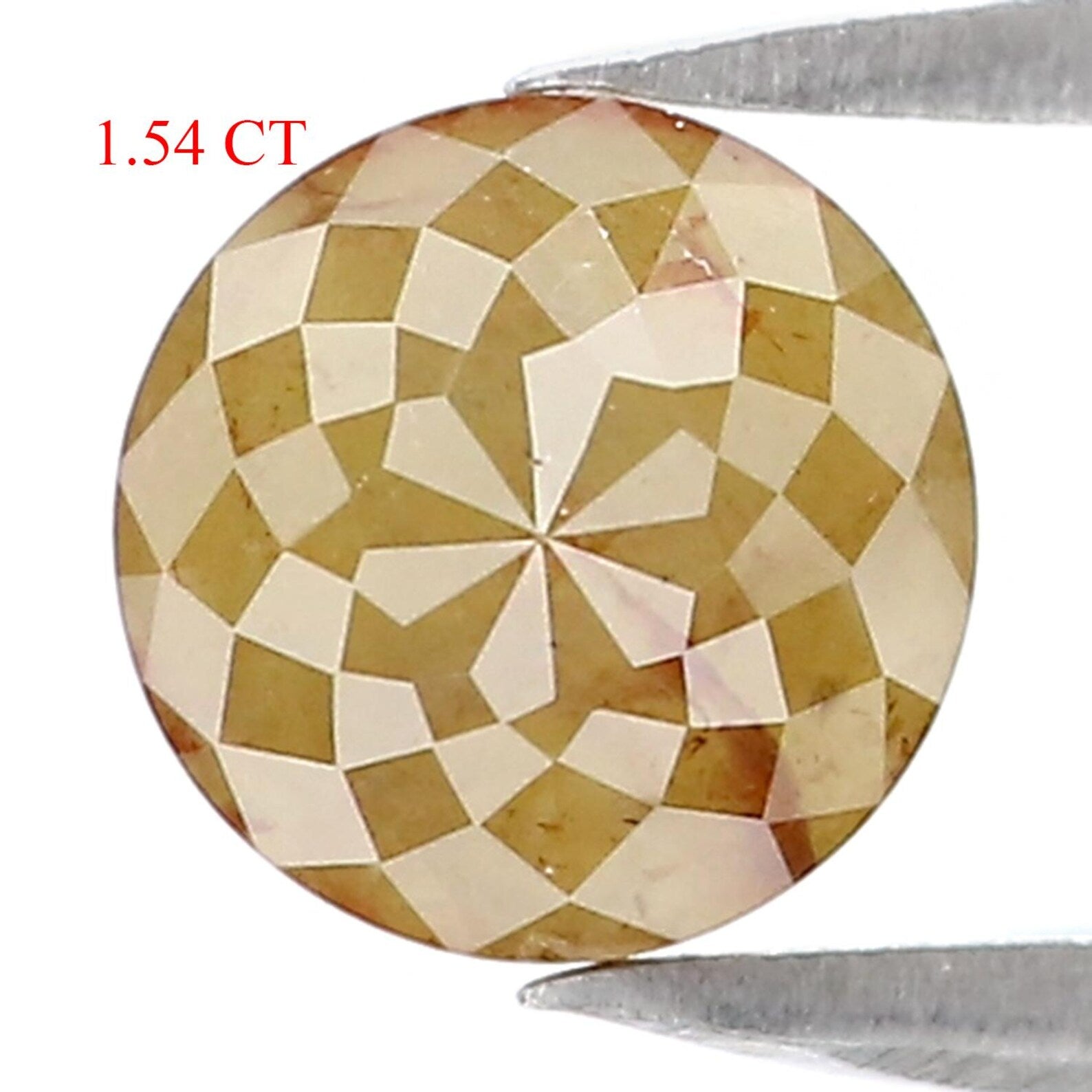 1.54 CT Natural Loose Round Shape Diamond Yellow Color Round Cut Diamond 6.40 MM Natural Loose Green Color Round Rose Cut Diamond NQ7179