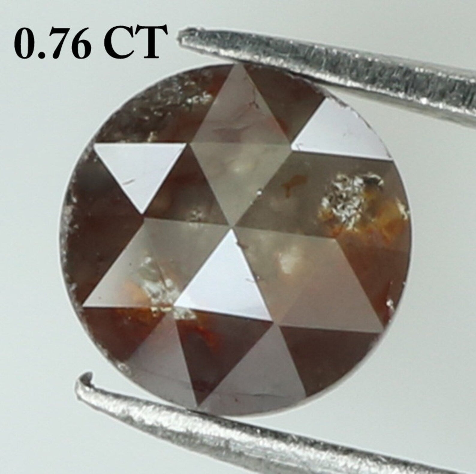 0.76 Ct Natural Loose Round Rose Cut Diamond Brown Color Round Shape Diamond 5.35 MM Natural Loose Diamond Round Rose Cut Diamond N8912