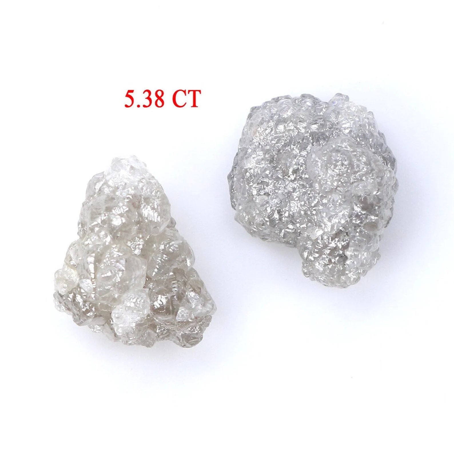 5.38 CT Natural Loose Rough Diamond Gray Color Rough Diamond 9.50 MM Natural Diamond Gray Color Irregular Cut Rough Shape Diamond NQ1093