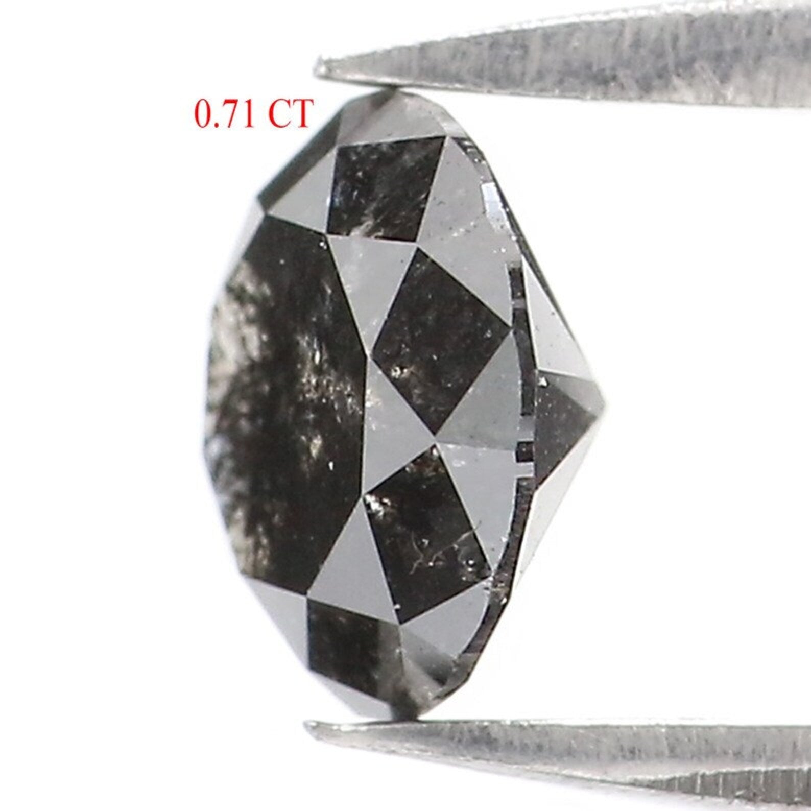 0.71 CT Natural Loose Round Brilliant Cut Diamond Salt And Pepper Round Cut Diamond 5.70 MM Natural Black Grey Round Shape Diamond NQ1045