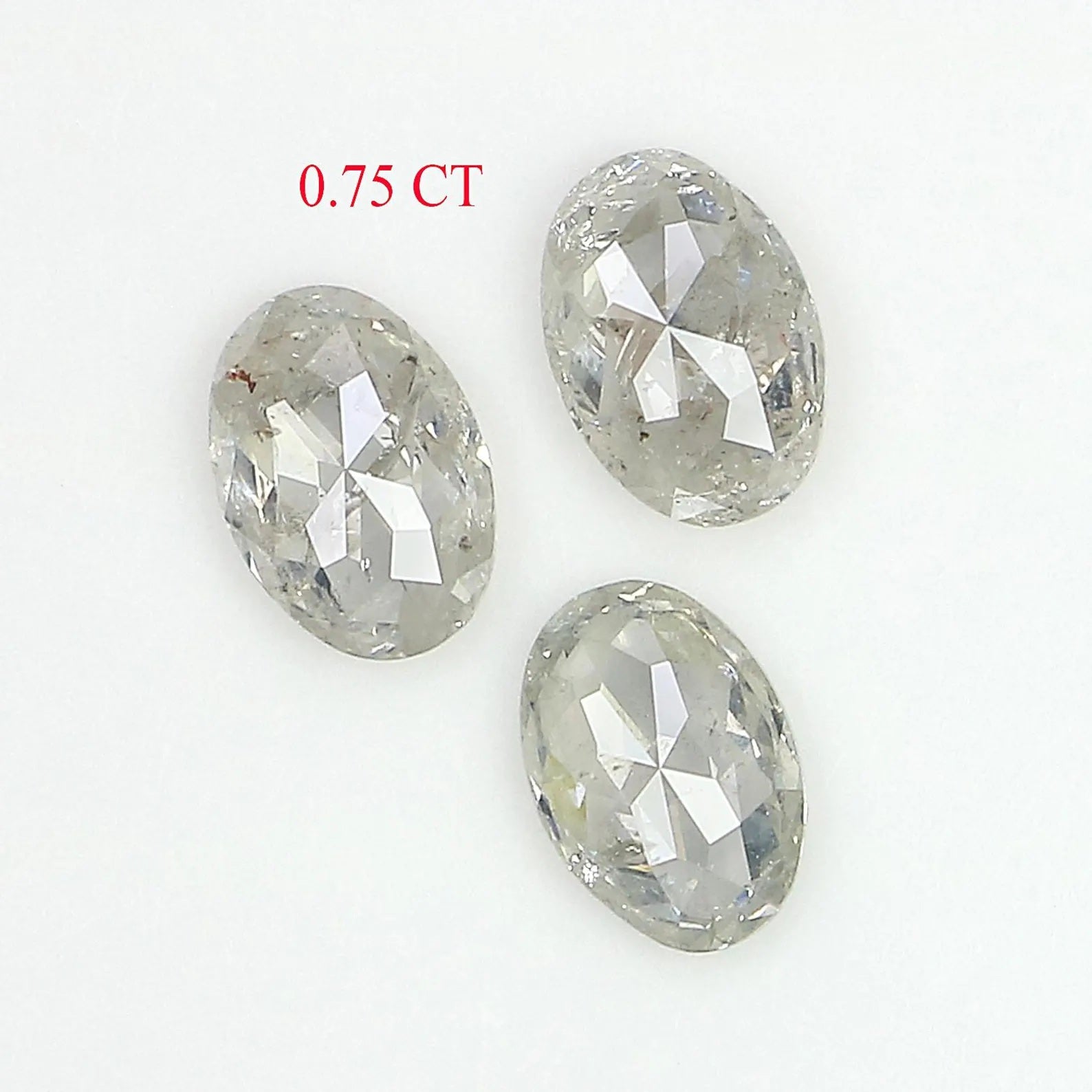 0.75 CT Natural Loose Oval Shape Diamond Grey Color Oval Cut Diamond 5.00 MM Natural Loose Grey Oval Diamond Oval Cut Diamond N2597