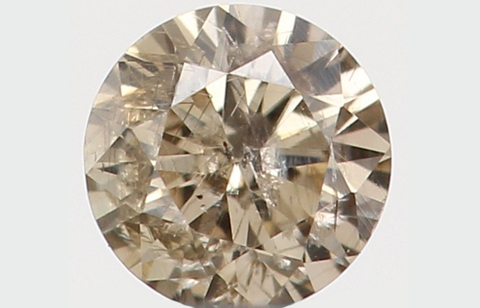 0.08 Ct Natural Loose Diamond Round Brown Color I2 Clarity 2.80 MM N7363
