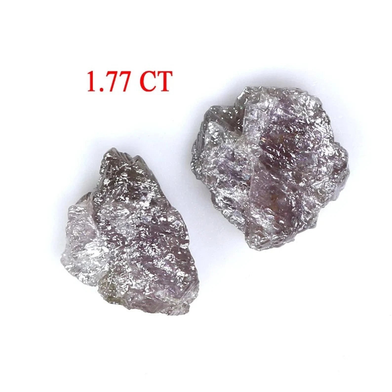 1.77 CT Natural Loose Rough Shape Diamond Pink Color Irregular Diamond 6.90 MM Natural Loose Diamond Pink Color Rough Shape Diamond NQ712