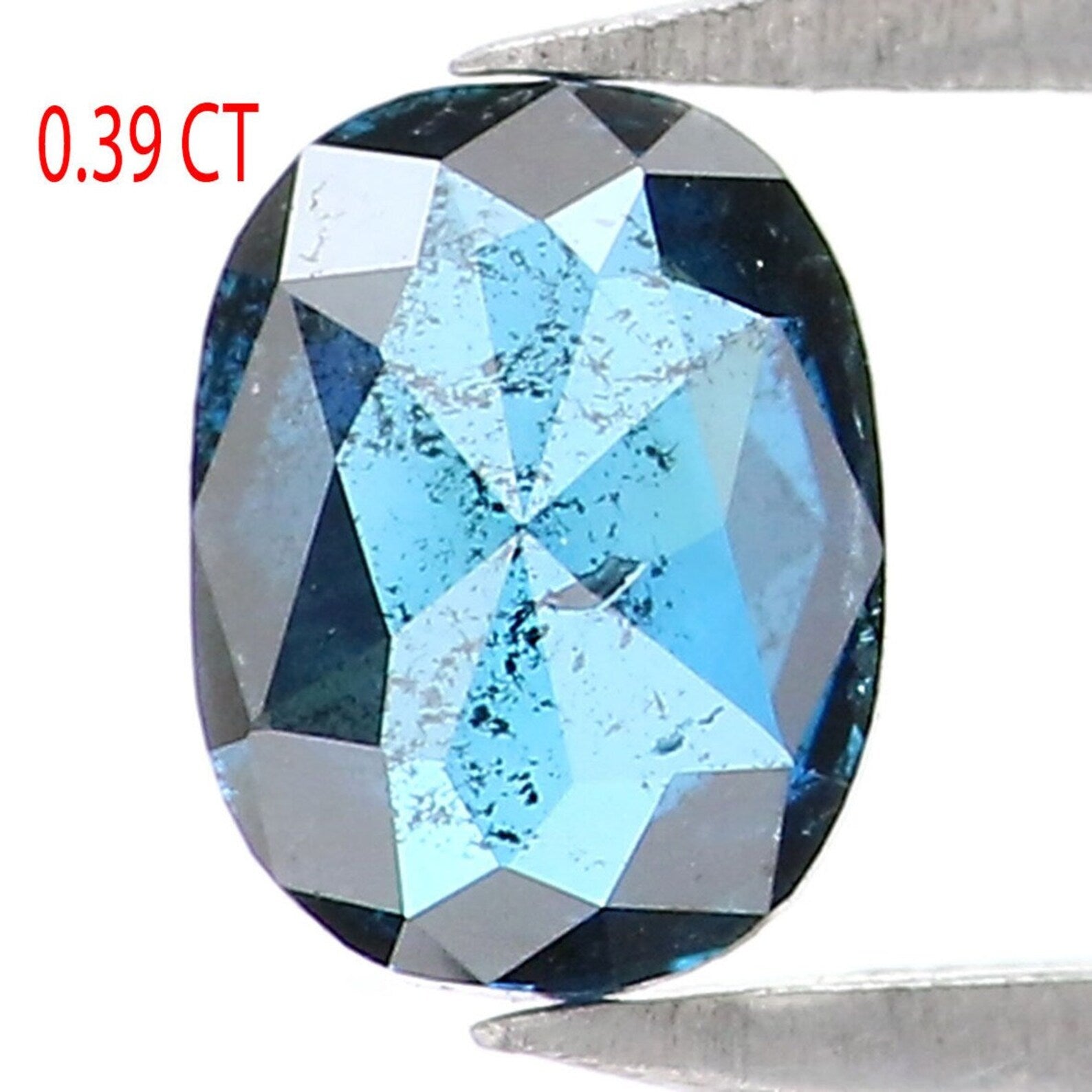 0.39 CT Natural Loose Oval Shape Diamond Blue Color Oval Cut Diamond 5.20 MM Natural Loose Diamond Oval Shape Rose Cut Diamond NQ9387