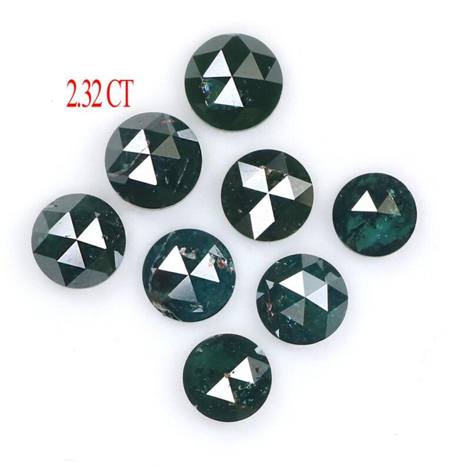 2.32 CT Natural Loose Round Shape Diamond Blue Color Round Cut Diamond 3.70 MM Natural Diamond Blue Color Round Rose Cut Diamond NQ9724