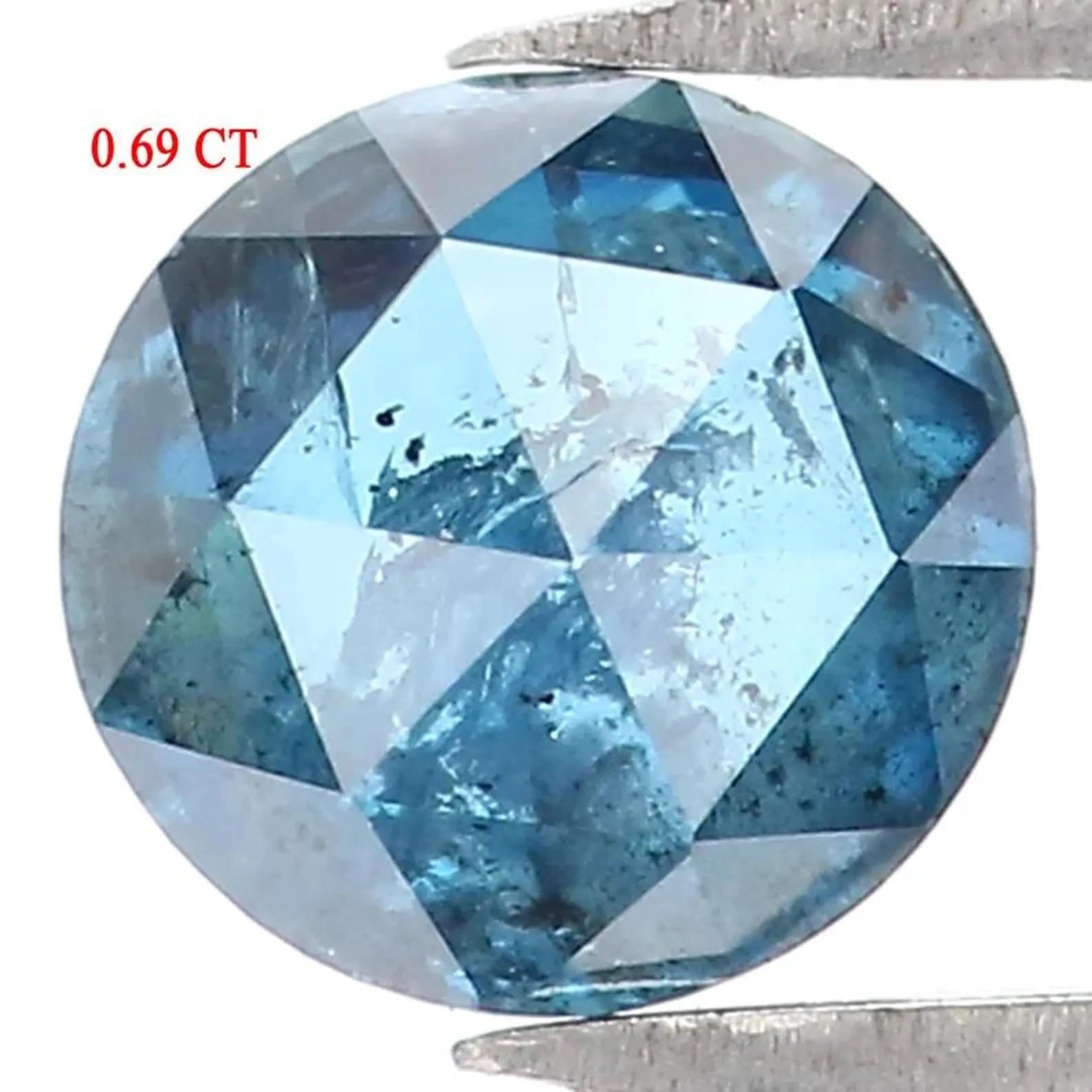 0.69 CT Natural Loose Round Shape Diamond Blue Color Round Diamond 5.60 MM Natural Loose Diamond Blue Color Round Rose Cut Diamond NQ475