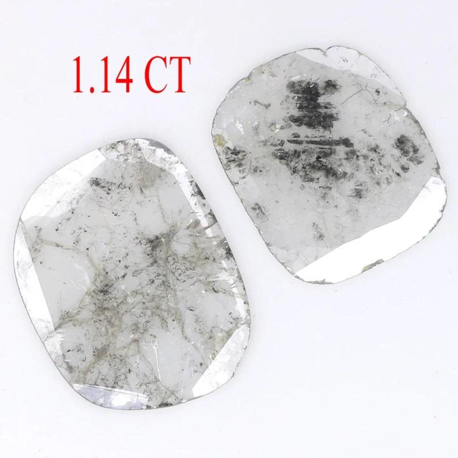 1.14 CT Natural Loose Slice Shape Diamond Grey Color Slice Diamond 9.80 MM Natural Loose Diamond Grey Color Irregular Cut Diamond NQ1284