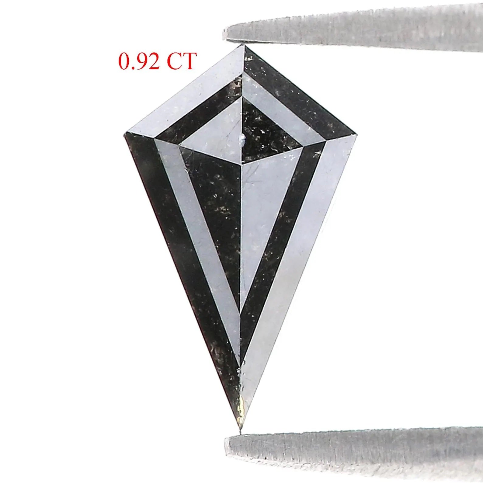 0.92 CT Natural Loose Kite Shape Diamond Salt And Pepper Kite Diamond 9.85 MM Natural Black Gray Color Diamond Kite Rose Cut Diamond N2592