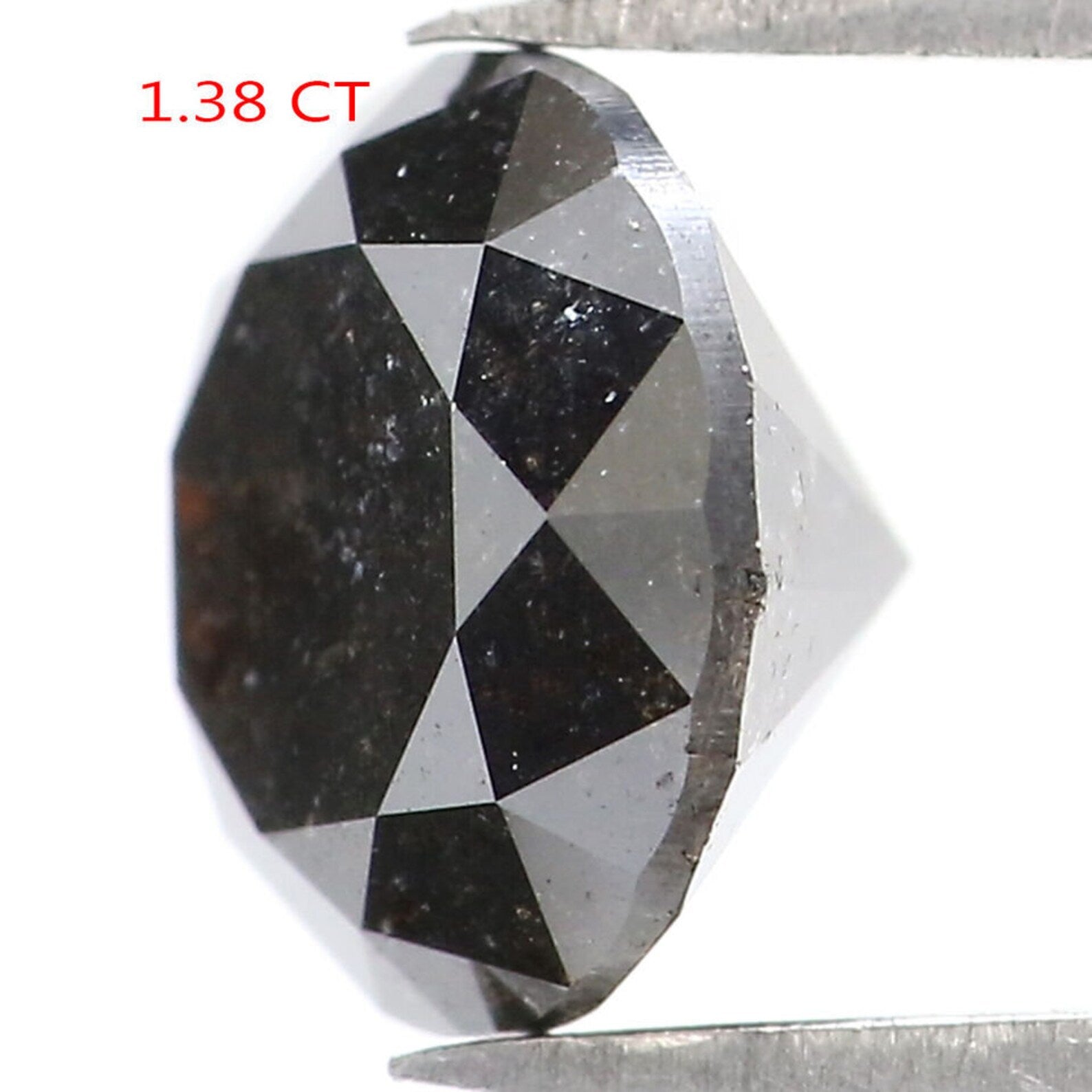 1.38 CT Natural Loose Round Shape Diamond Black Color Round Shape Diamond 6.70 MM Natural Loose Diamond Round Brilliant Cut Diamond NQ478