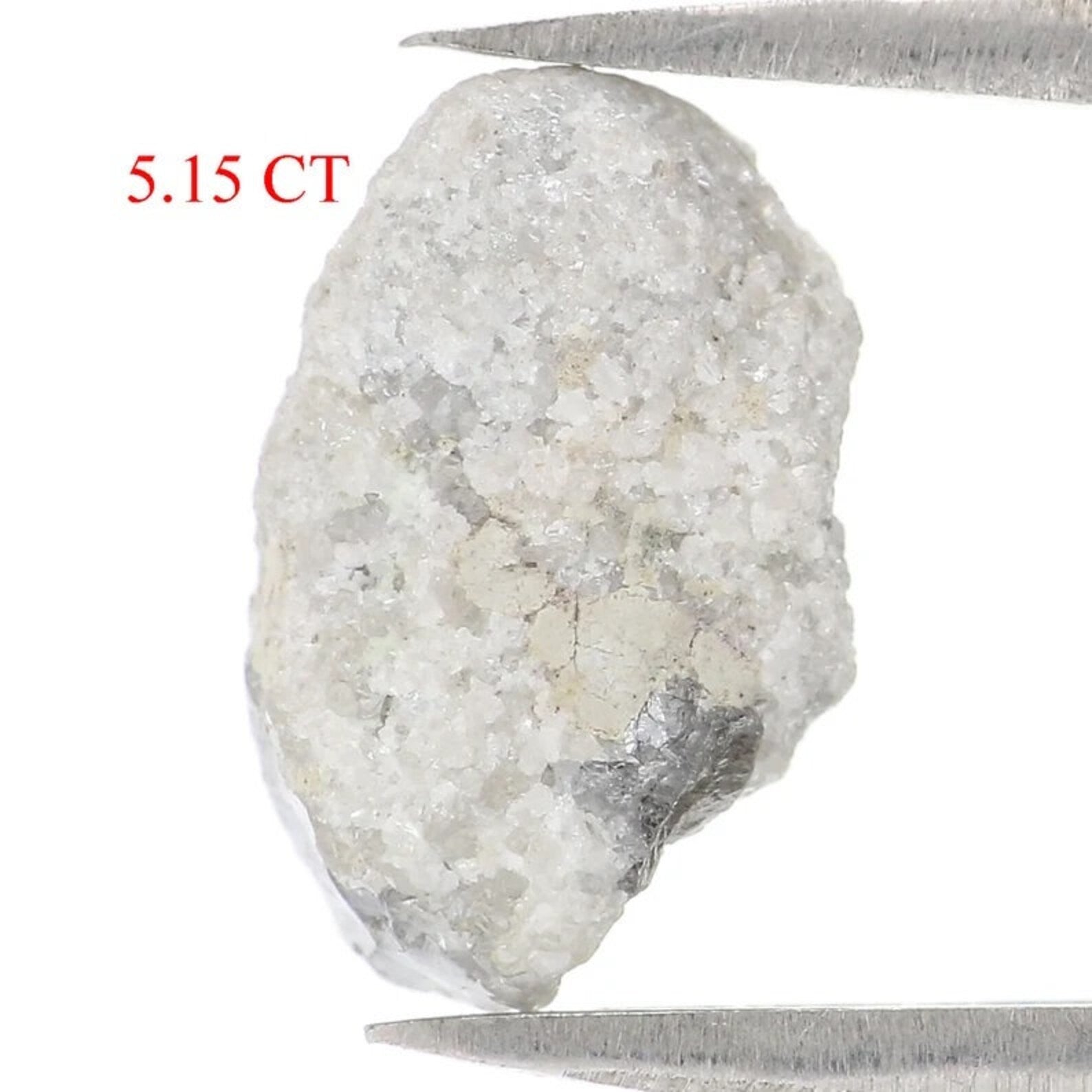 5.15 CT Natural Loose Rough Diamond Gray Color Rough Diamond 11.55 MM Natural Diamond Gray Color Irregular Cut Rough Shape Diamond NQ2321