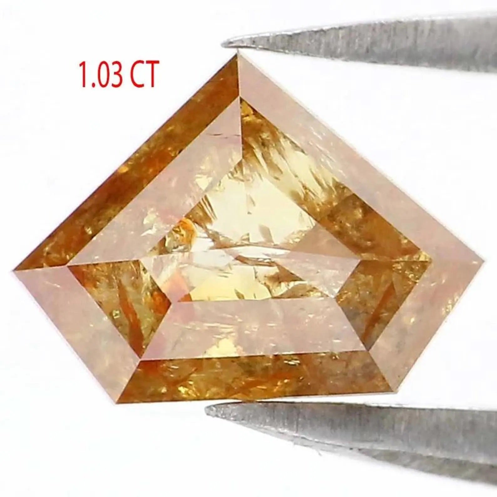 1.03 CT Natural Loose Shield Shape Diamond Yellow Color Shield Cut Diamond 5.80 MM Natural Loose Brown Color Shield Rose Cut Diamond NQ987
