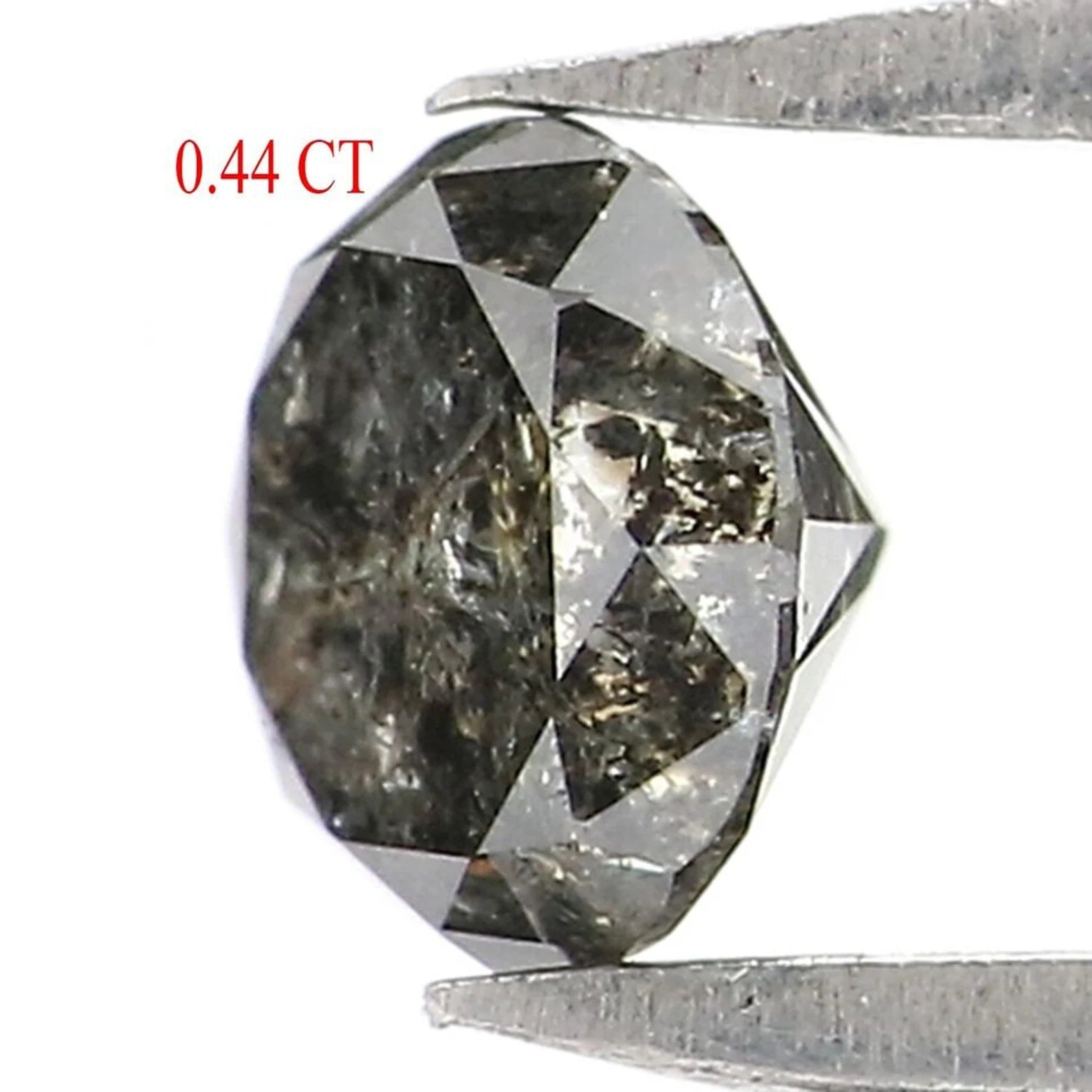 0.44 CT Natural Loose Round Brilliant Cut Diamond Salt And Pepper Round Cut Diamond 4.60 MM Natural Loose Diamond Round Shape Diamond NQ9485