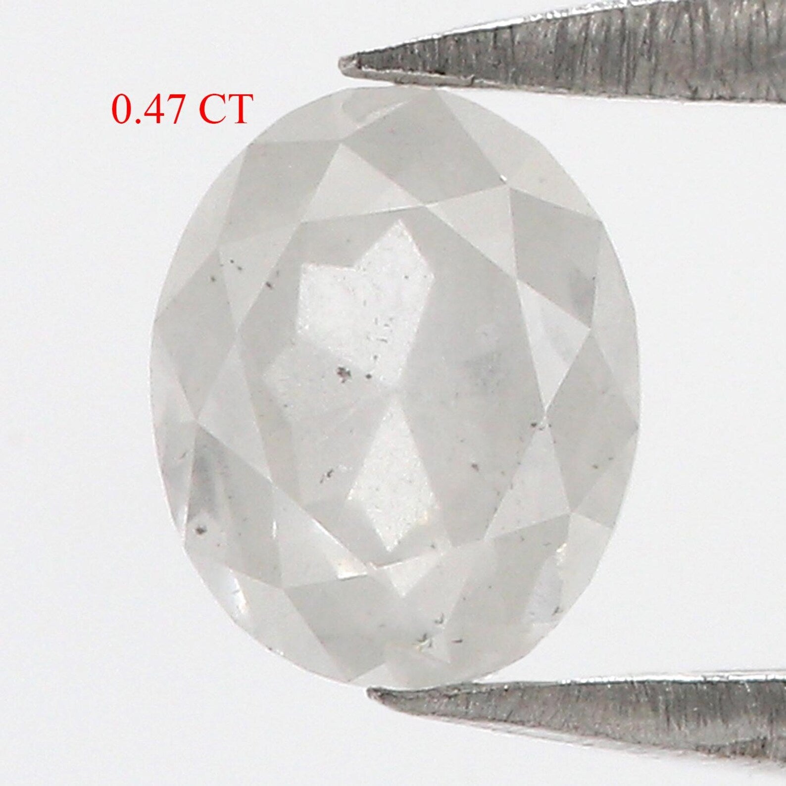 0.47 CT Natural Loose Oval Shape Diamond Grey Color Oval Cut Diamond 5.40 MM Natural Loose Grey Color Diamond Oval Rose Cut Diamond NQ2004