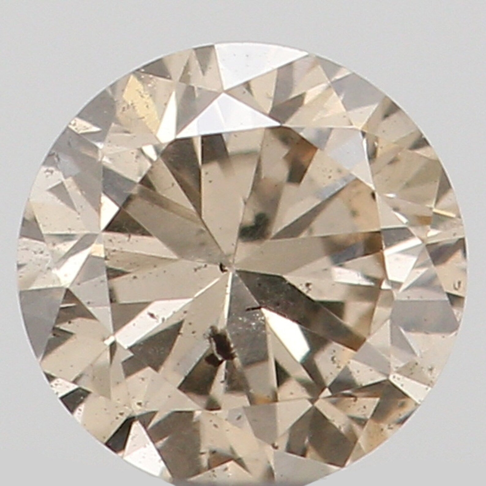 0.13 Ct Natural Loose Diamond Round Brown Color SI2 Clarity 3.20 MM N7293