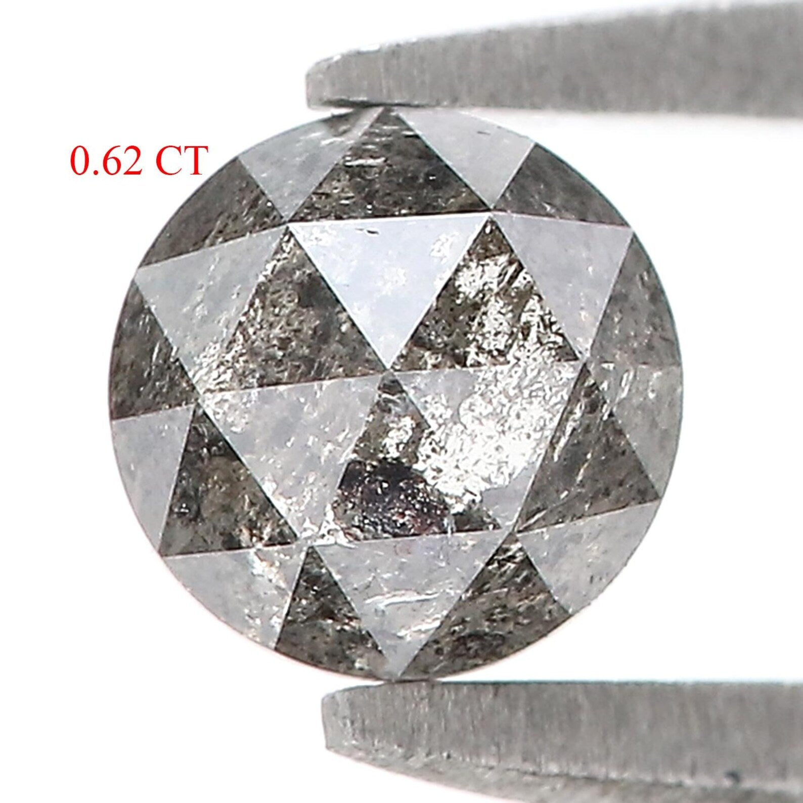 0.62 CT Natural Loose Round Rose Cut Diamond Salt And Pepper Round Cut Diamond 5.00 MM Natural Loose Diamond Round Rose Cut Diamond QN7450