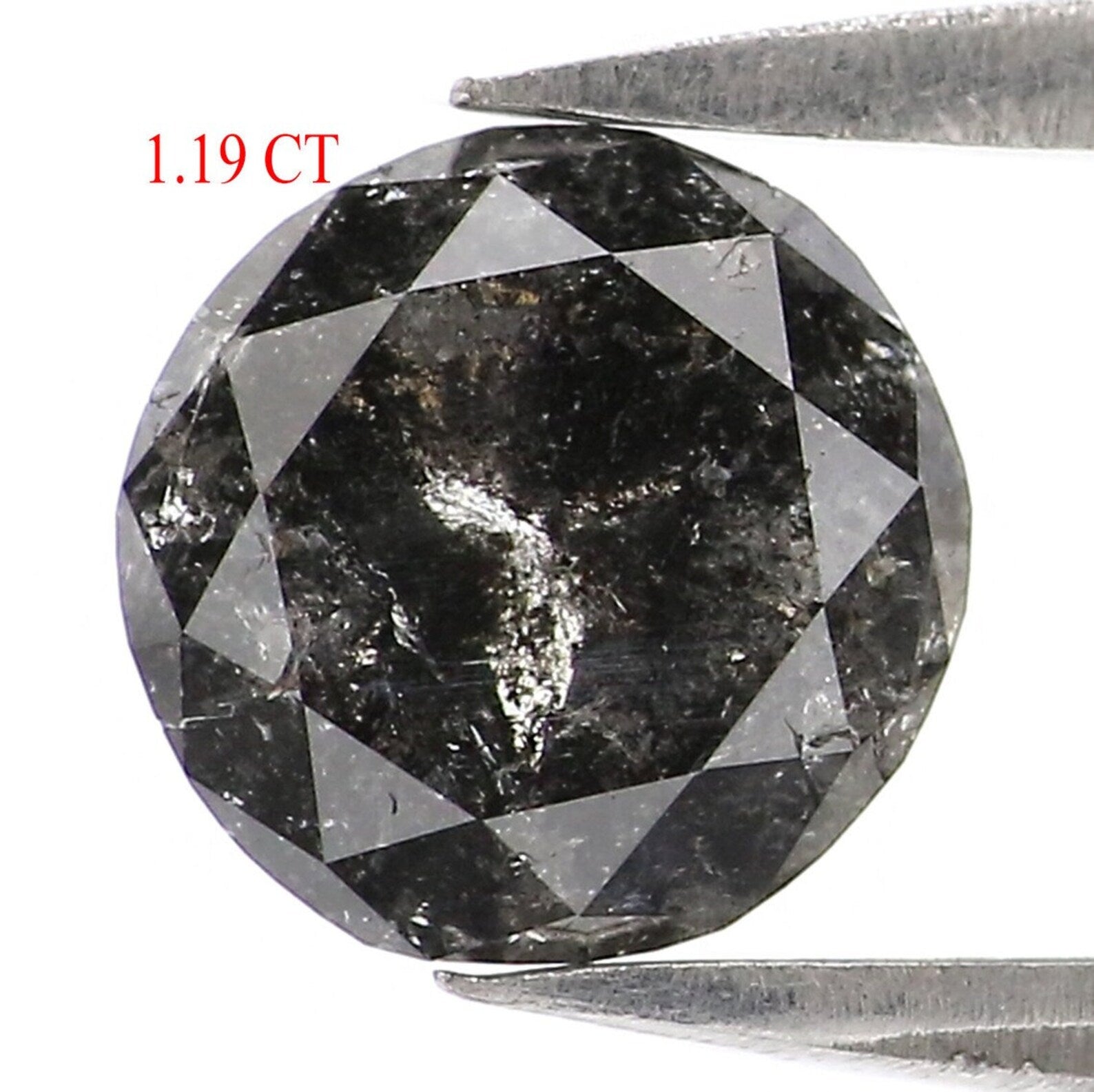 1.19 CT Natural Loose Round Rose Cut Diamond Salt And Pepper Round Diamond 6.45 MM Natural Loose Diamond Round Shape Rose Cut Diamond NQ2466