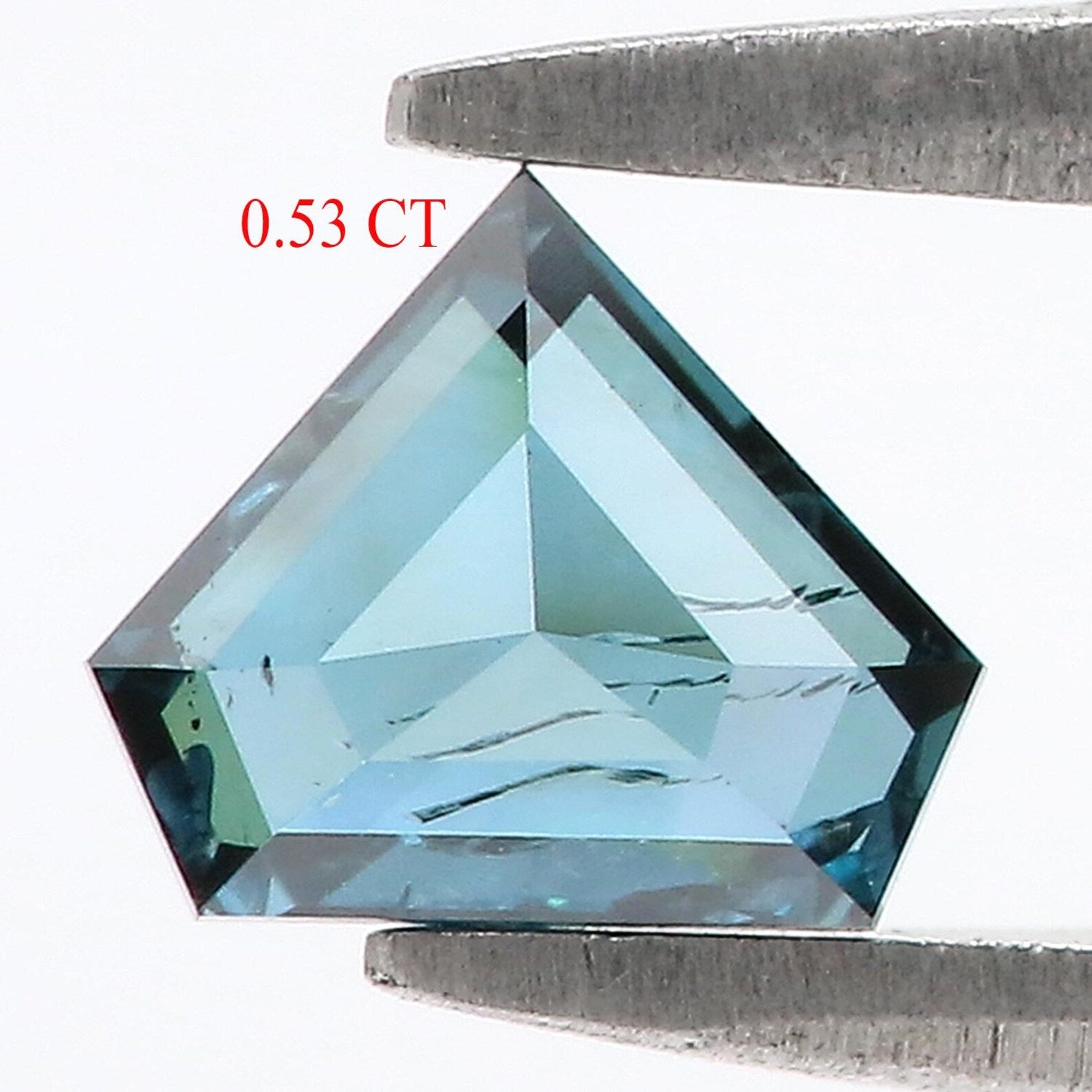 0.53 Ct Natural Loose Shield Shape Diamond Blue Color Shield Cut Diamond 5.20 MM Natural Diamond Blue Color Shield Rose Cut Diamond NQ1387