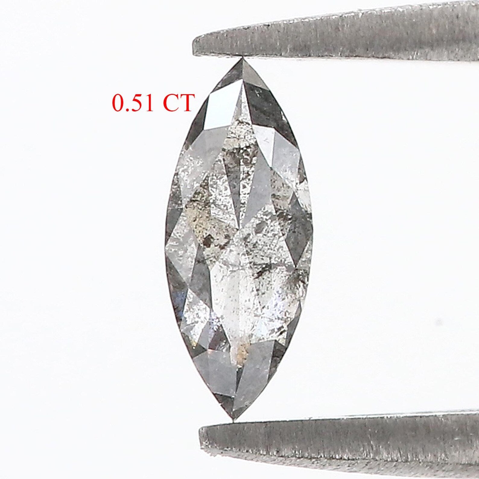 0.51 CT Natural Loose Marquise Shape Diamond Salt And Pepper Marquise Cut Diamond 8.25 MM Natural Loose Diamond Marquise Cut Diamond QN916