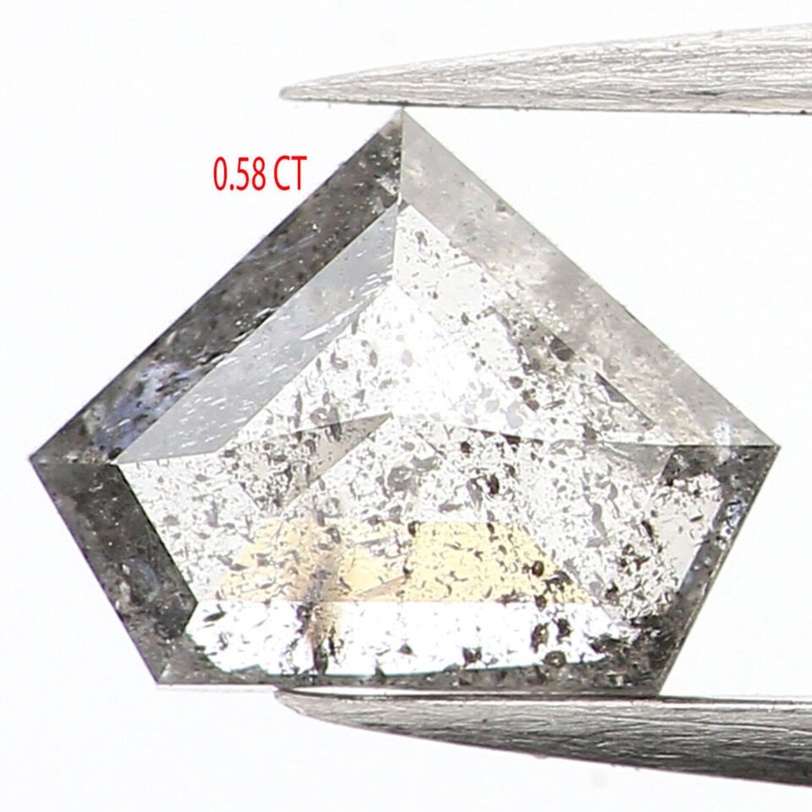 0.58 CT Natural Loose Shield Shape Diamond Salt And Pepper Shield Cut Diamond 5.10 MM Natural Diamond Shield Rose Cut Diamond QN1261