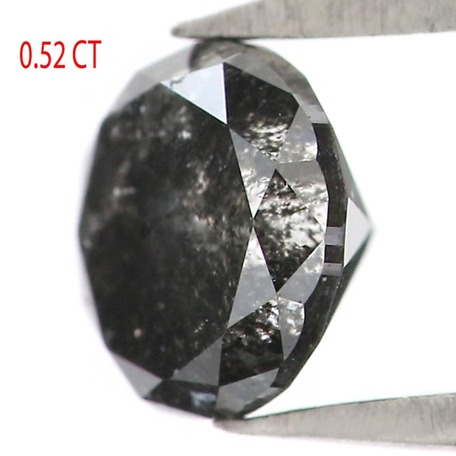 0.52 CT Natural Loose Round Shape Diamond Black Color Round Diamond 4.70 MM Natural Black Color Diamond Round Brilliant Cut Diamond NQ9917