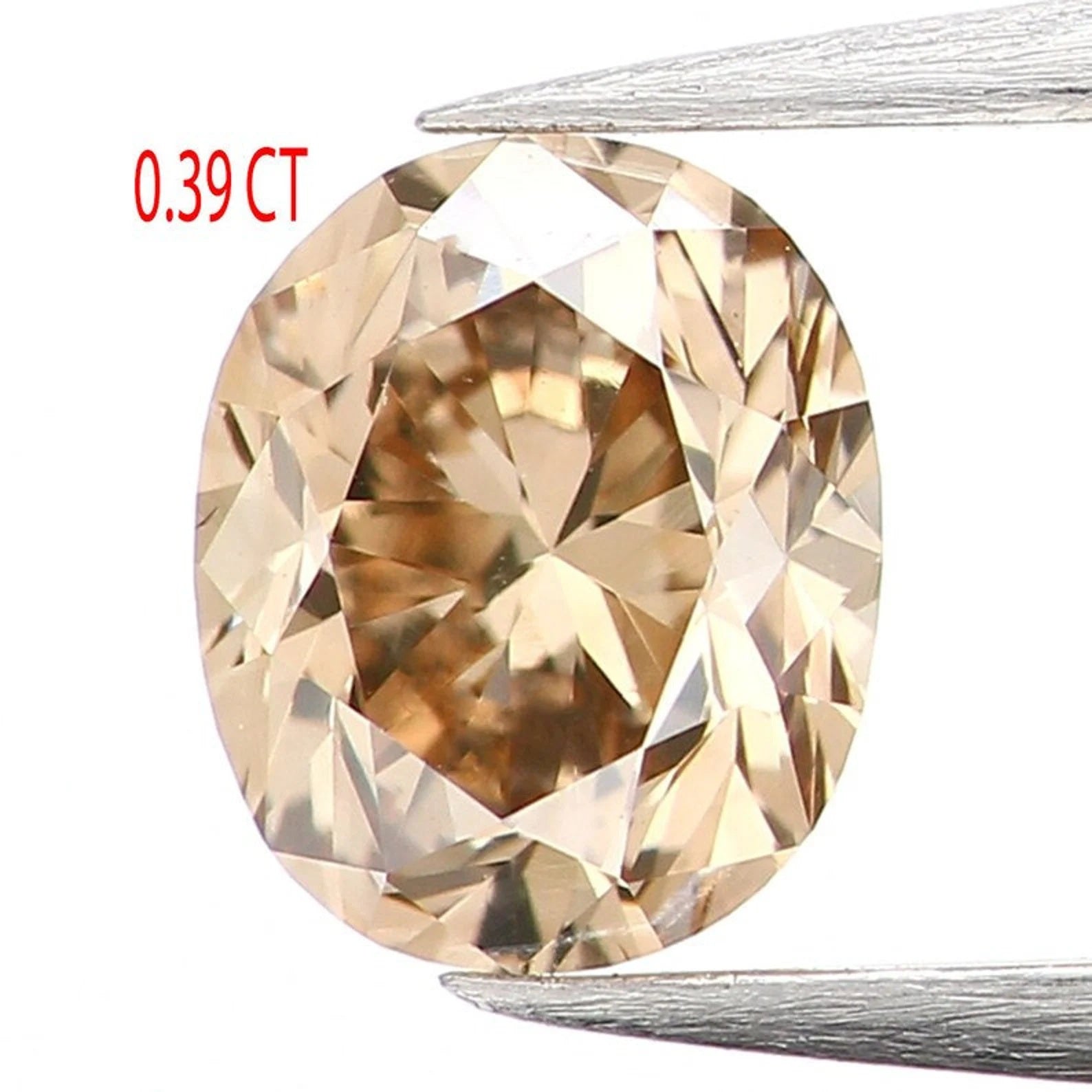 0.39 CT Natural Loose Oval Shape Diamond Brown Color Oval Diamond 4.70 MM Natural Diamond Brown Color Oval Brilliant Cut Diamond NQ1234