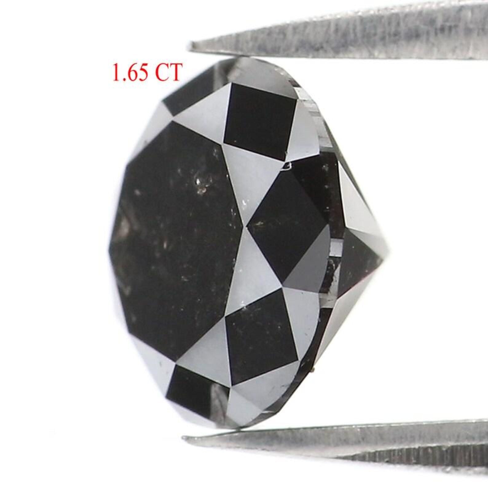 1.65 CT Natural Loose Round Shape Diamond Black Color Round Diamond 7.25 MM Natural Diamond Black Color Round Brilliant Cut Diamond NQ277