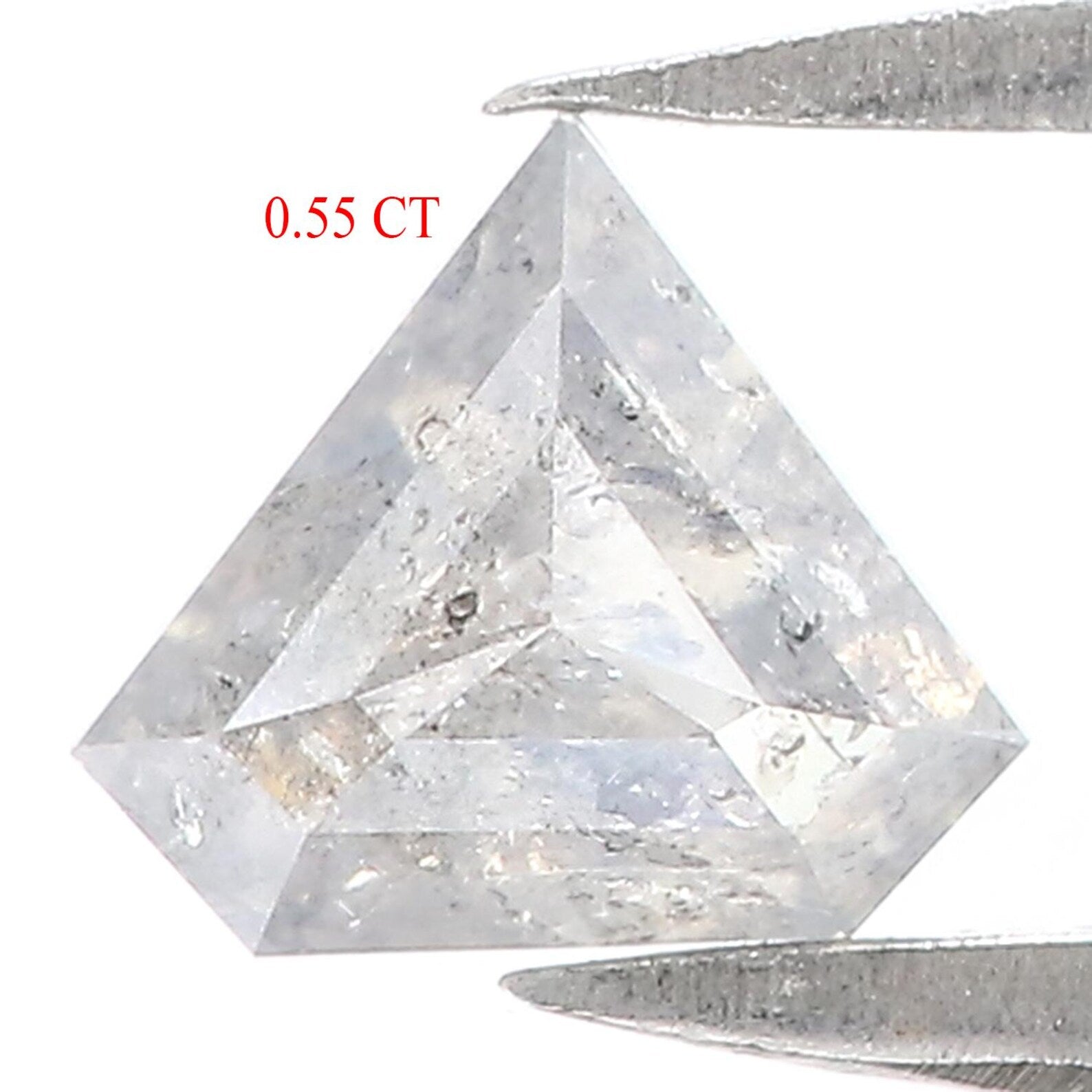 0.55 CT Natural Loose Shield Shape Diamond Milky White Color Shield Cut Diamond 5.90 MM Natural Loose White Shield Rose Cut Diamond NQ7909