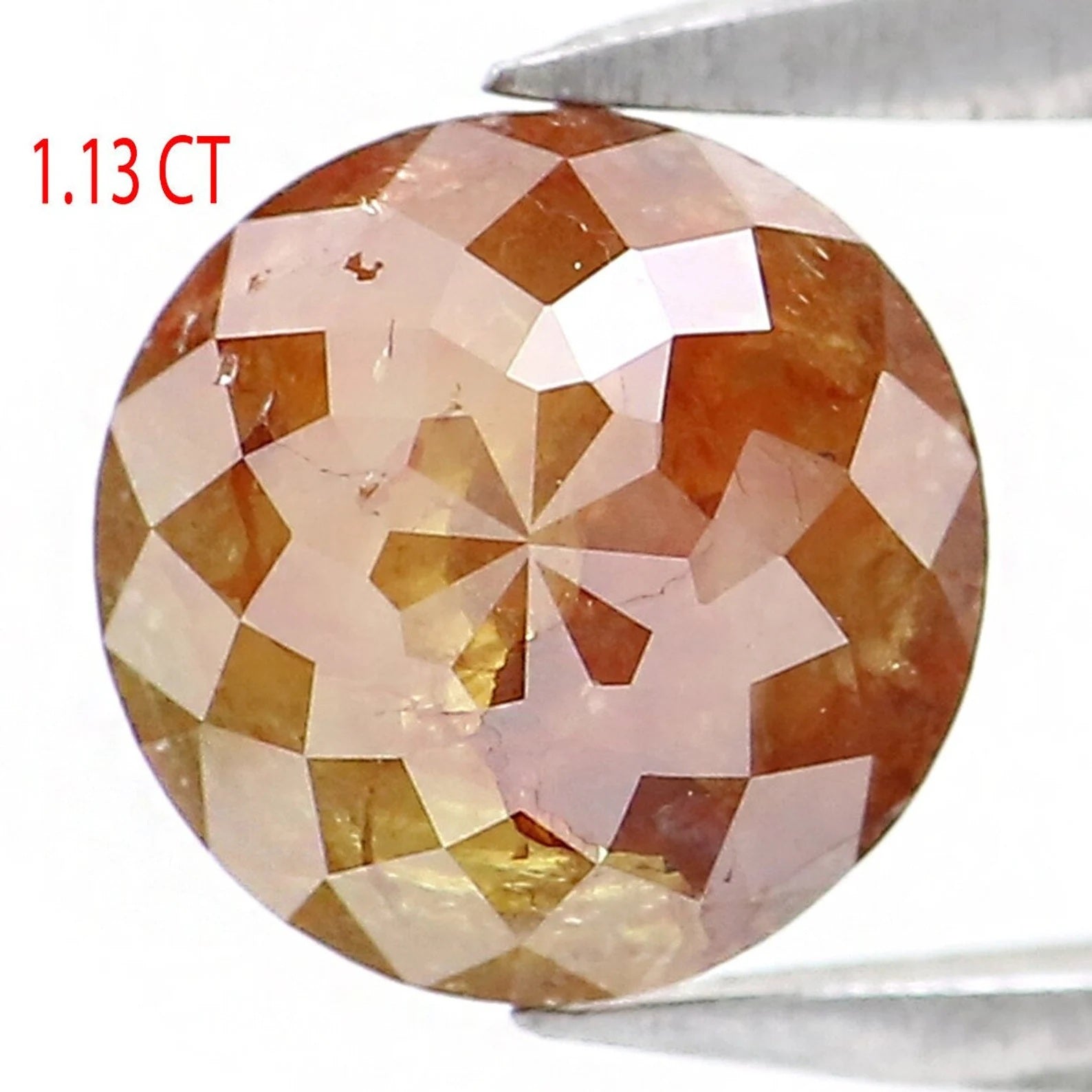 1.13 CT Natural Loose Round Shape Diamond Brown Color Round Cut Diamond 5.70 MM Natural Loose Diamond Round Shape Rose Cut Diamond NQ9987