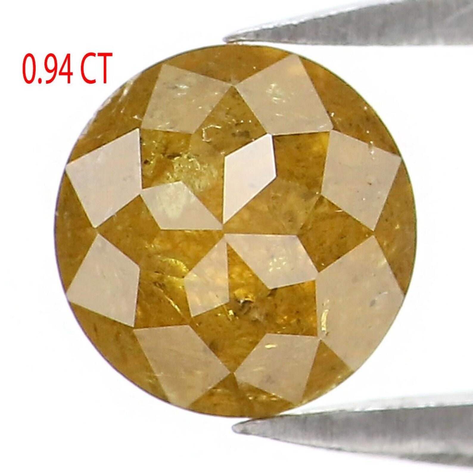0.94 CT Natural Loose Round Shape Diamond Yellow Color Round Cut Diamond 5.50 MM Natural Loose Yellow Color Round Rose Cut Diamond NQ9643